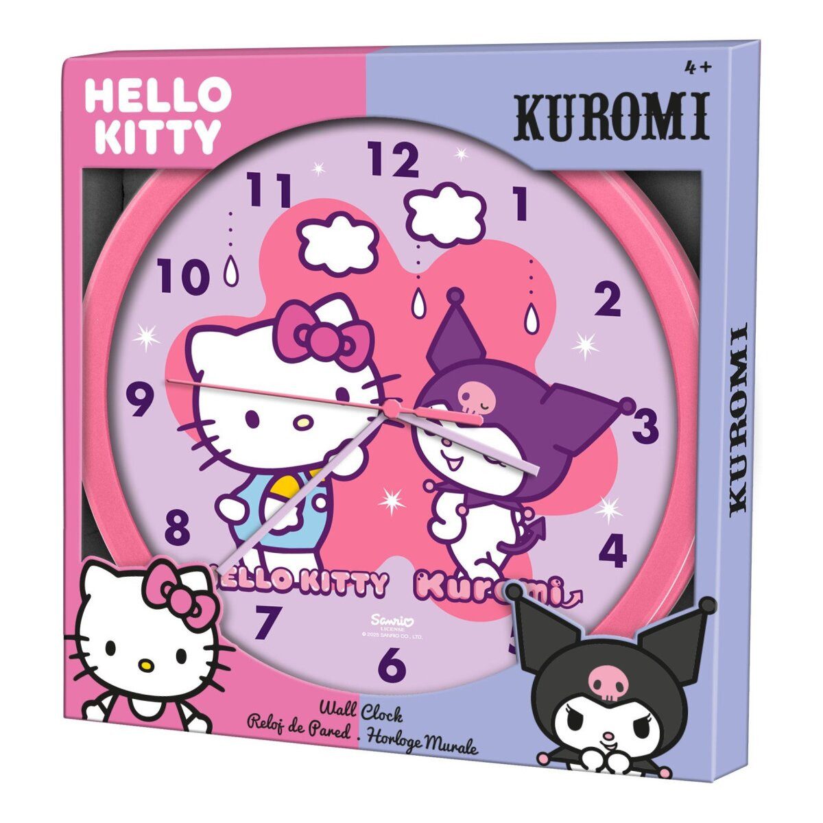 Hello Kitty Wanduhr Hello Kitty Friends Wanduhr 25cm Kinderzimmer Uhr Rosa
