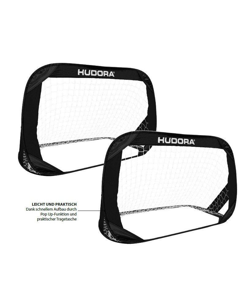 Hudora Trainingshilfe Fussballtore Pop Up schwarz - 2 Tore