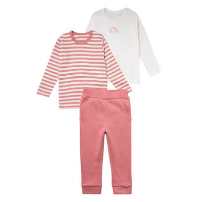 Stellou & friends Langarmshirt & Hose Stellou and friends 3-tlg. Jersey Set Mädchen & Jungen (Set) niedliches Design, 3-teilig, mit Print, unifarben