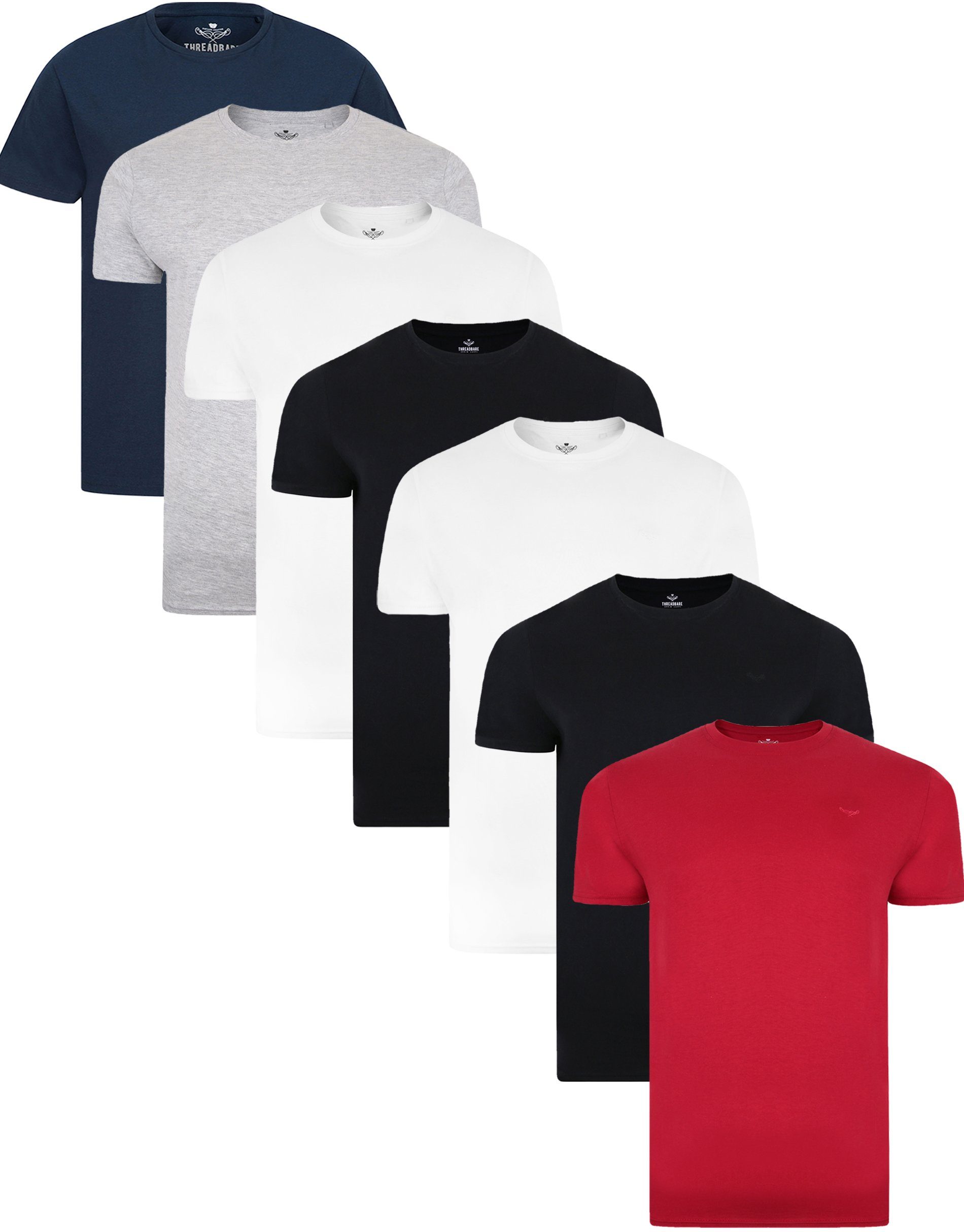 T-Shirt Basic Threadbare Pack 7er (7-tlg)