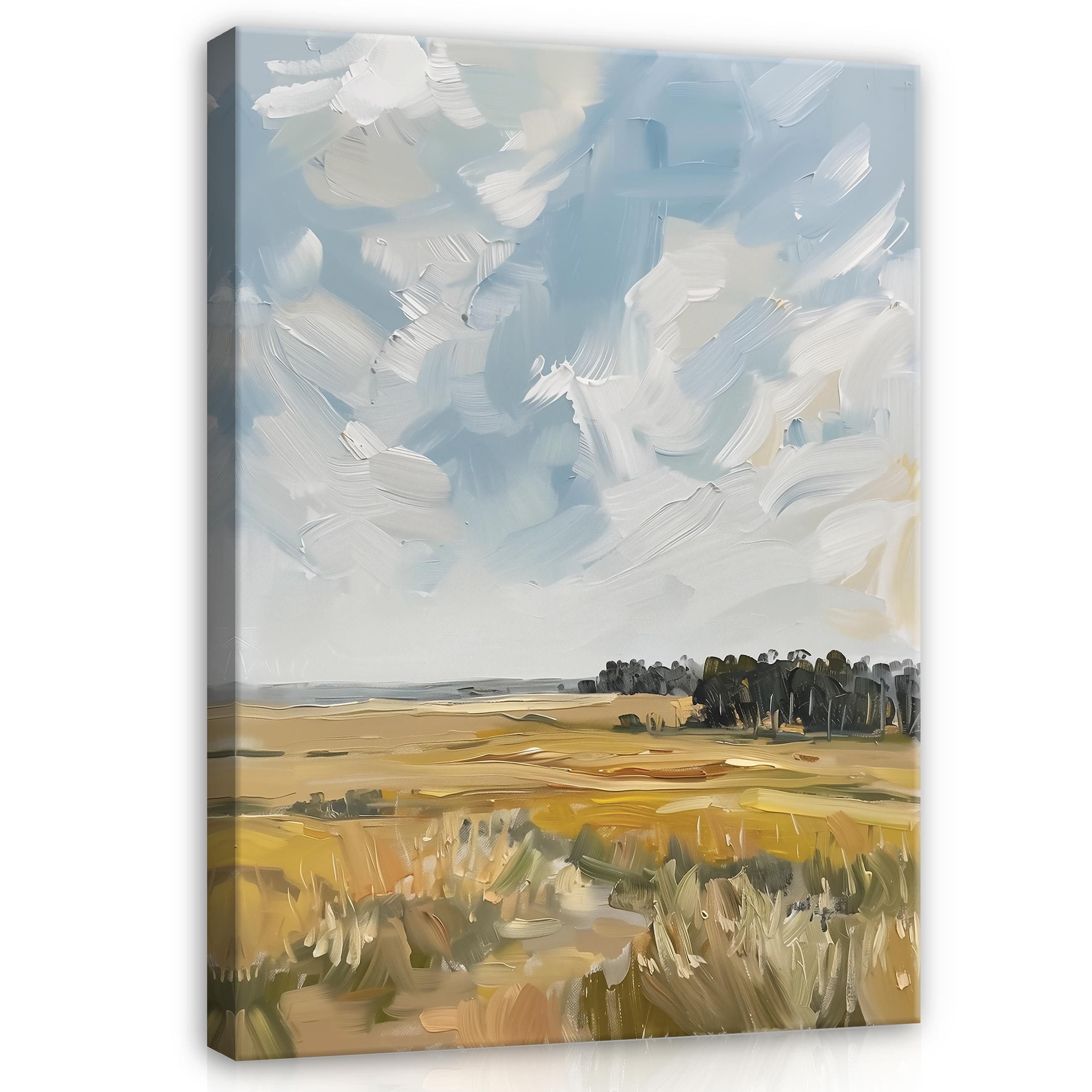 Wallarena Leinwandbild Landschaft Wiese Natur Wandbilder günstig online kaufen
