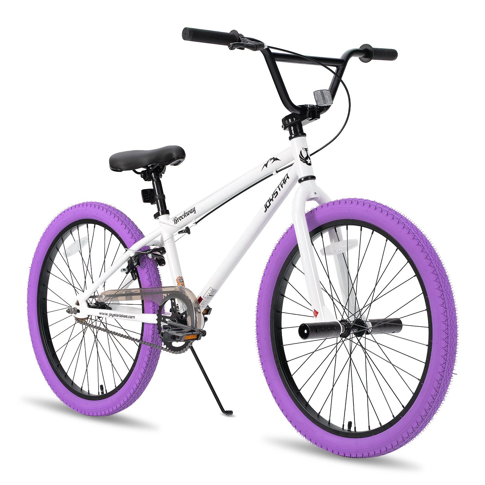 JOYSTAR Kinderfahrrad 20 Zoll BMX Fahrrad für Jungen Mädchen im Alter von 7-12 Jahren, Freestyle, Doppelbremsen, 2 pegs, Kettenschutz, Singlespeed