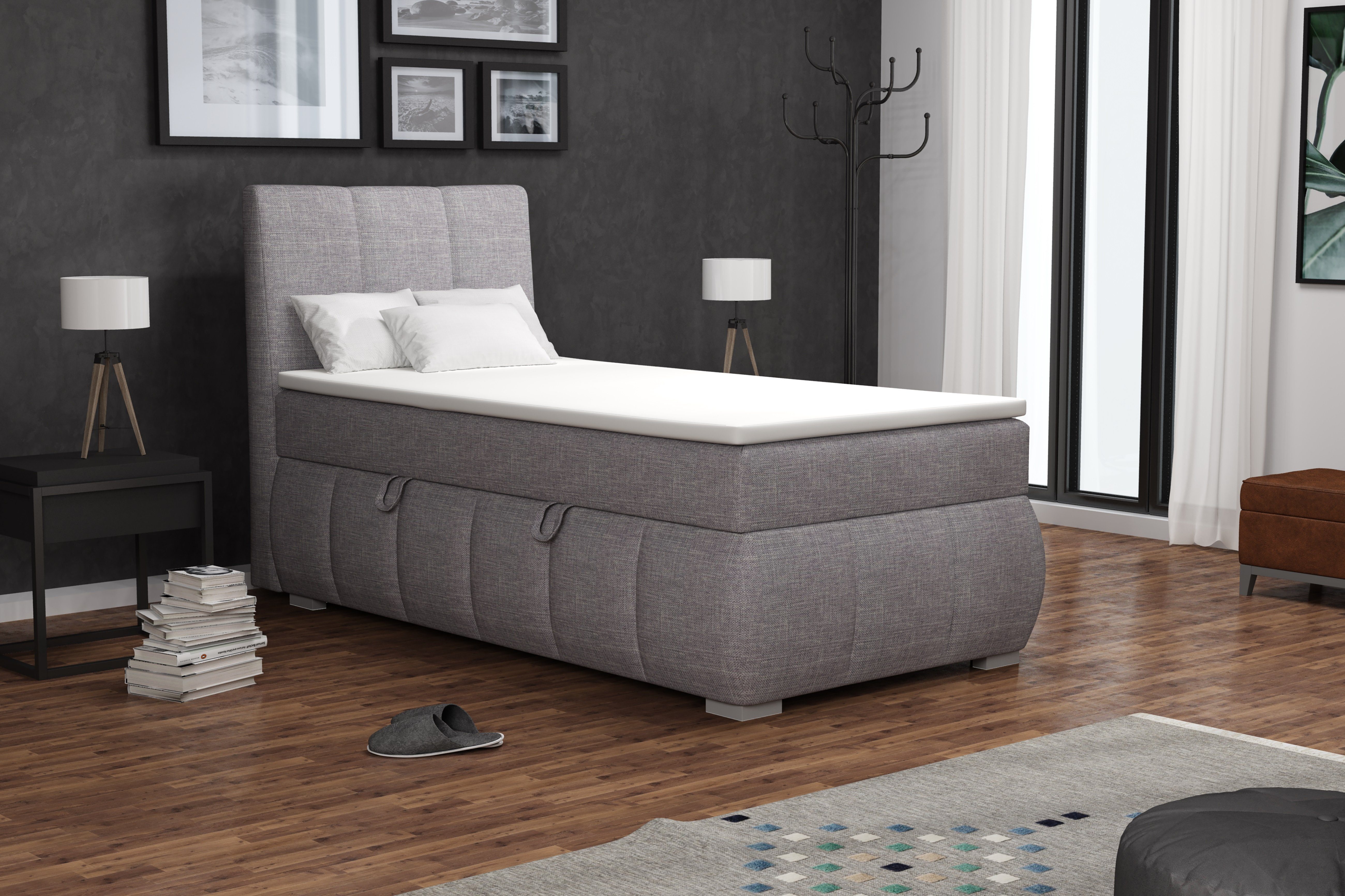 Fun Möbel Boxbett Schlafzimmerbett VINCENZA 100cm günstig online kaufen