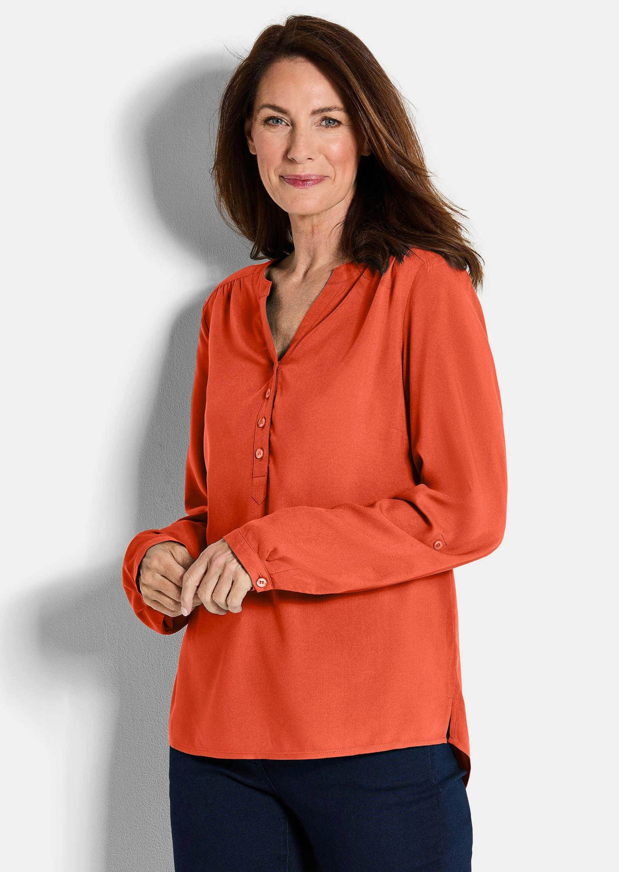 GOLDNER Schlupfbluse Elegante Viskosebluse mit V-Ausschnitt Luftige Bluse m günstig online kaufen