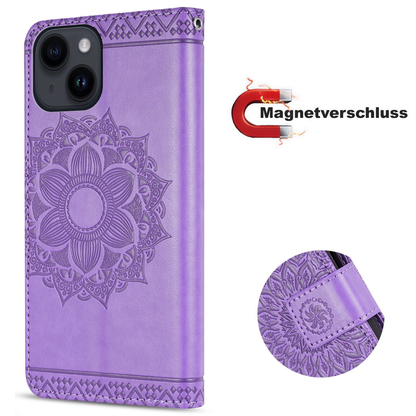 betterfon Handyhülle Handytasche für Apple iPhone 14 Klapphülle Flip Case, Wallet Case mit Kartenfächern Magnetverschluss und weicher Innenhülle – Bild 5 von 5