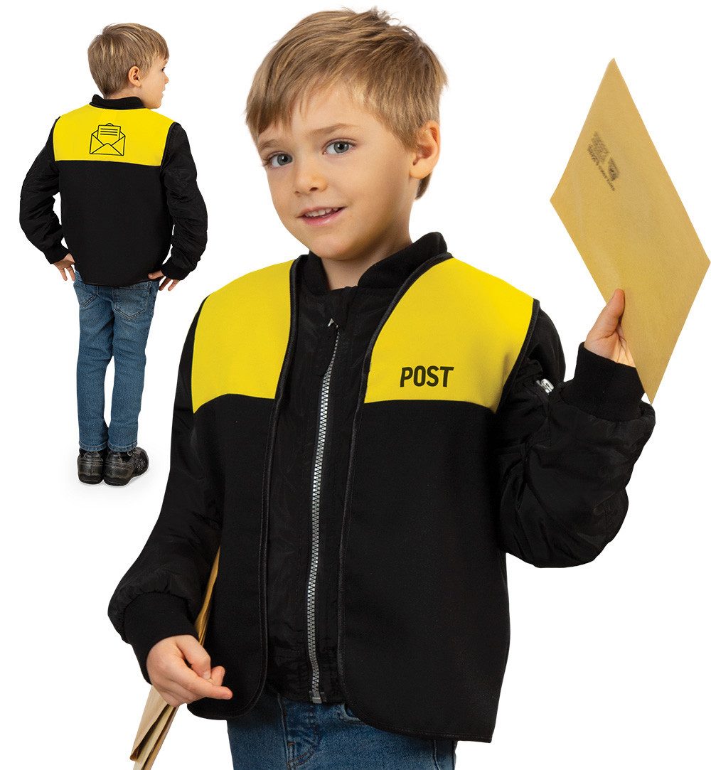 Fries Kostüm Kinder Spielweste Post Briefträger Gr. 104/116 Karneval Fasching, Hohe Qualität