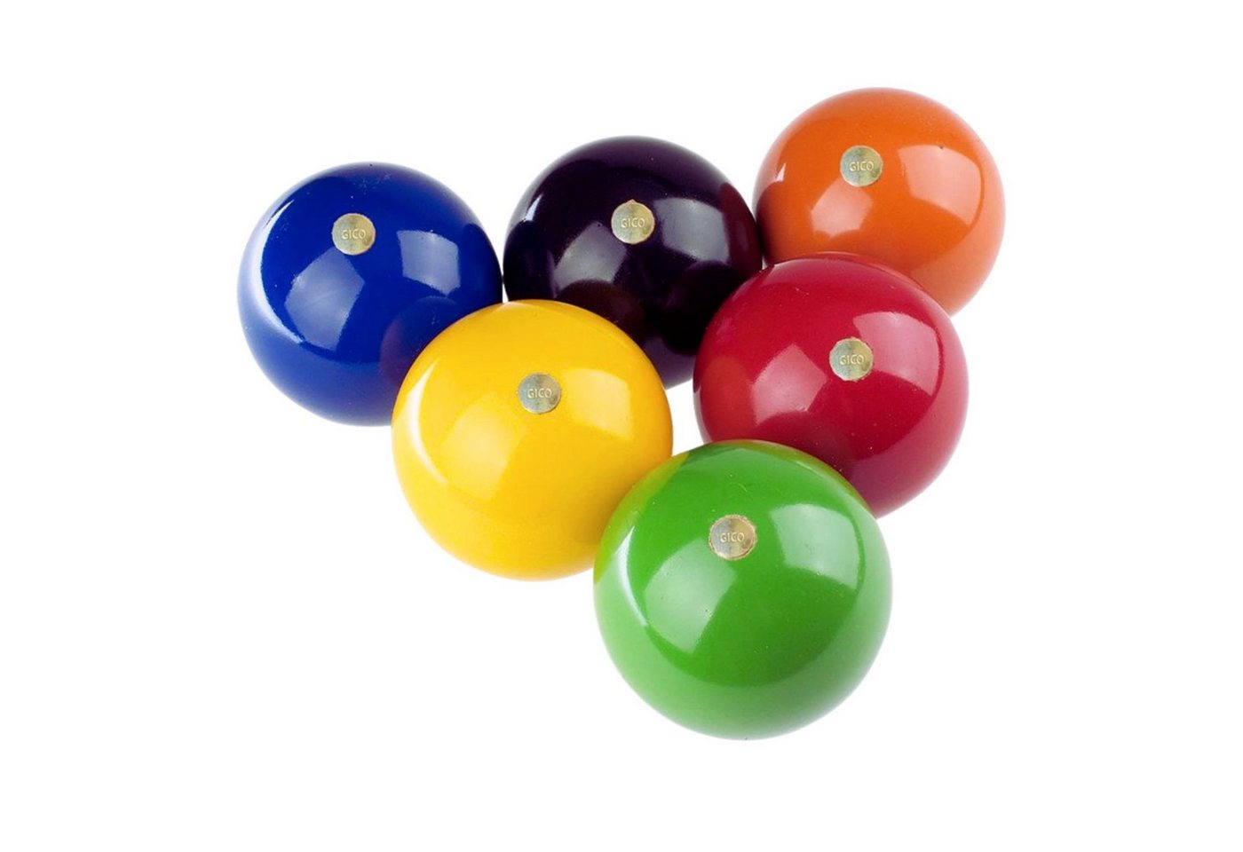 GICO Spielzeug-Gartenset Krocket Ersatzkugeln Ø 80 mm für Krocketspiele - 6 Stück