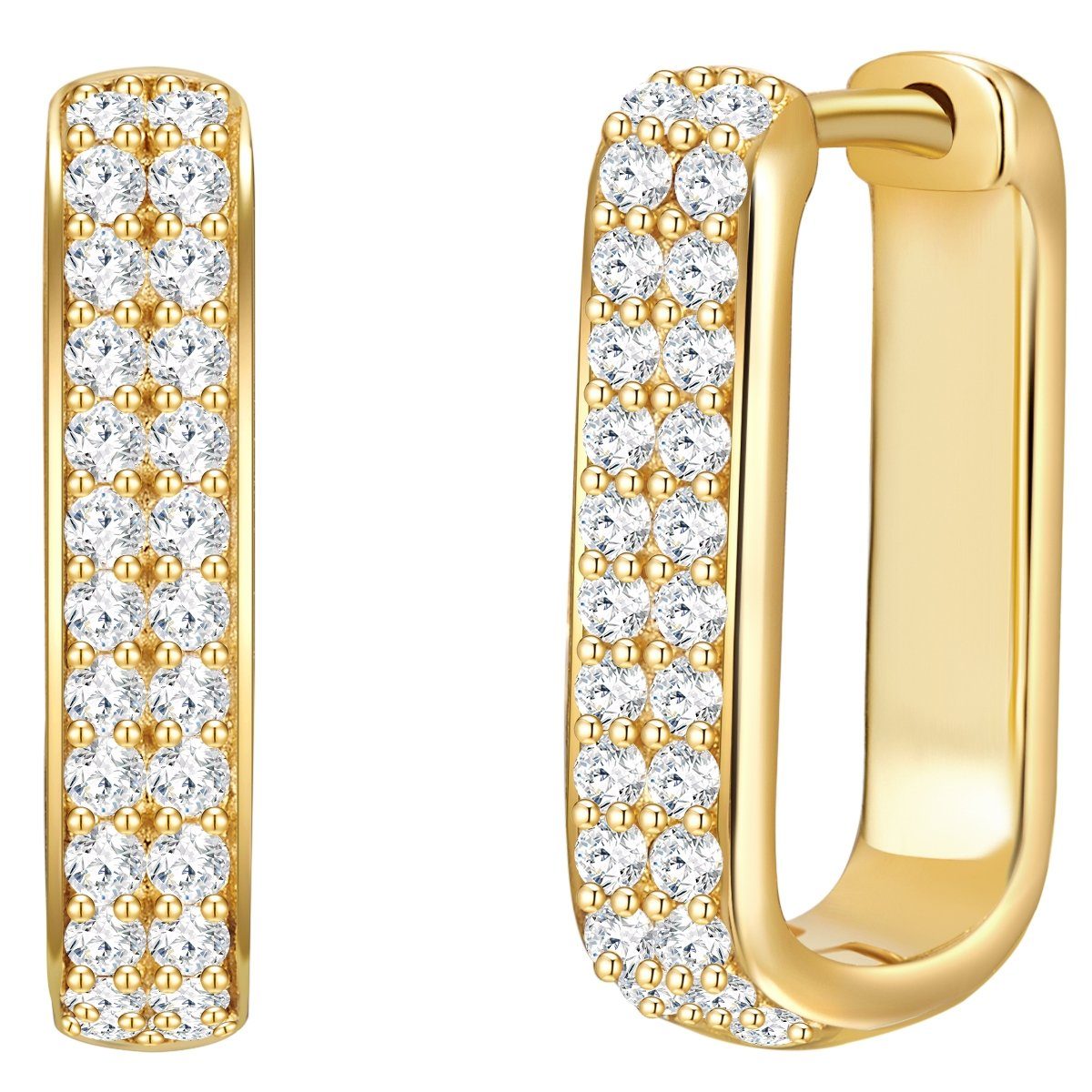 Glanzstücke München Paar Creolen gelbgold, Creolen Sterling Silber gelbgold günstig online kaufen