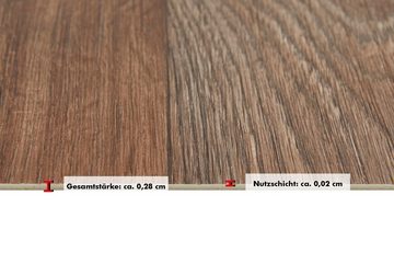 Andiamo Vinylboden Stabparkett-Optik, Holzoptik, PVC Bodenbelag Meterware 200 cm oder 400 cm breit, Stärke 2,8 mm