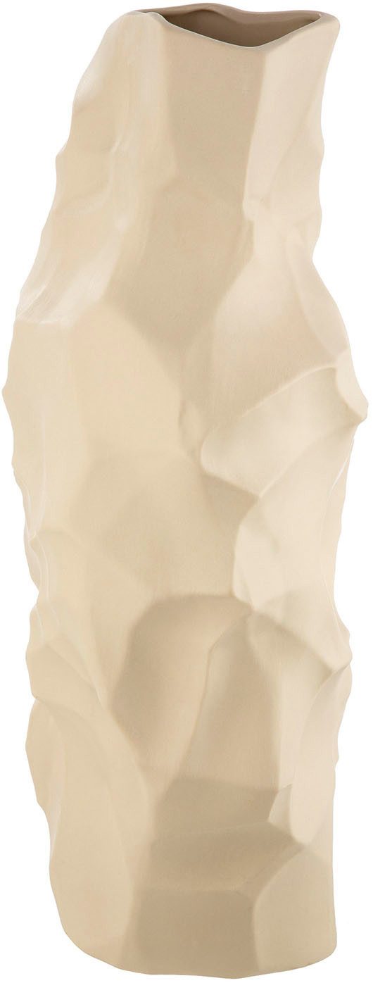 GILDE Tischvase Vase Kegel Olbia beige H. 38,5 cm (1 St)
