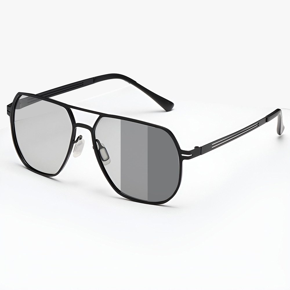 Brille Herren Selbsttönend Metallrahmen UV Schutz Outdoor Fahrer