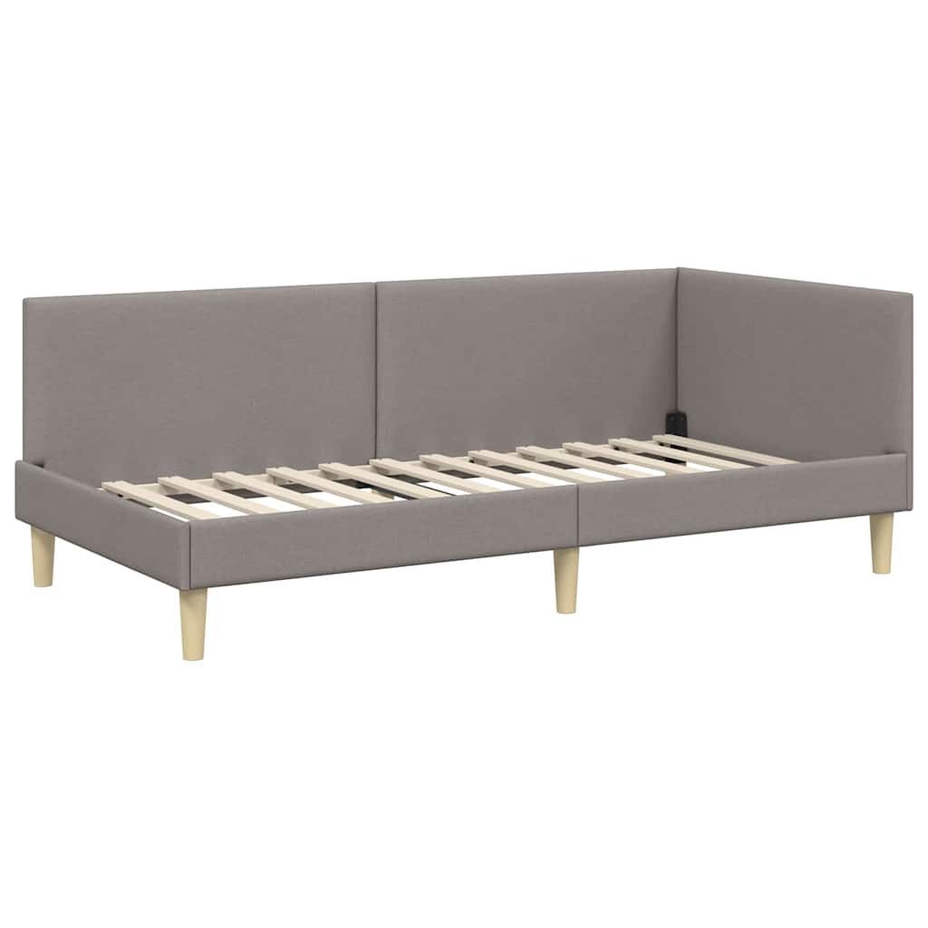 vidaXL Bett Eckbettgestell Taupe 90 x günstig online kaufen