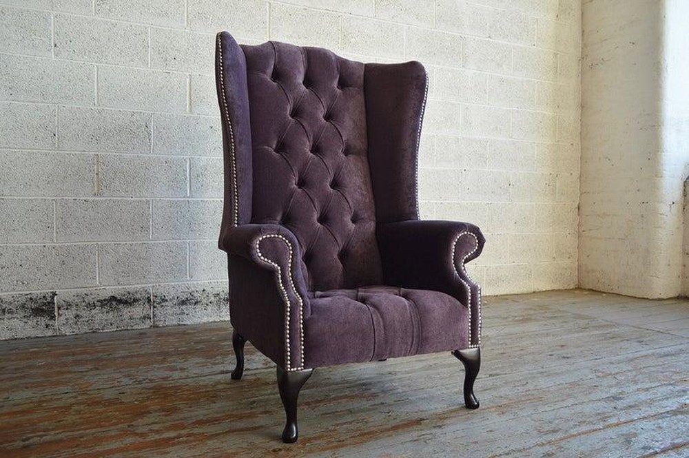 JVmoebel Кресла Chesterfield Кресла im klassischen Design in Lila, Made in Europa