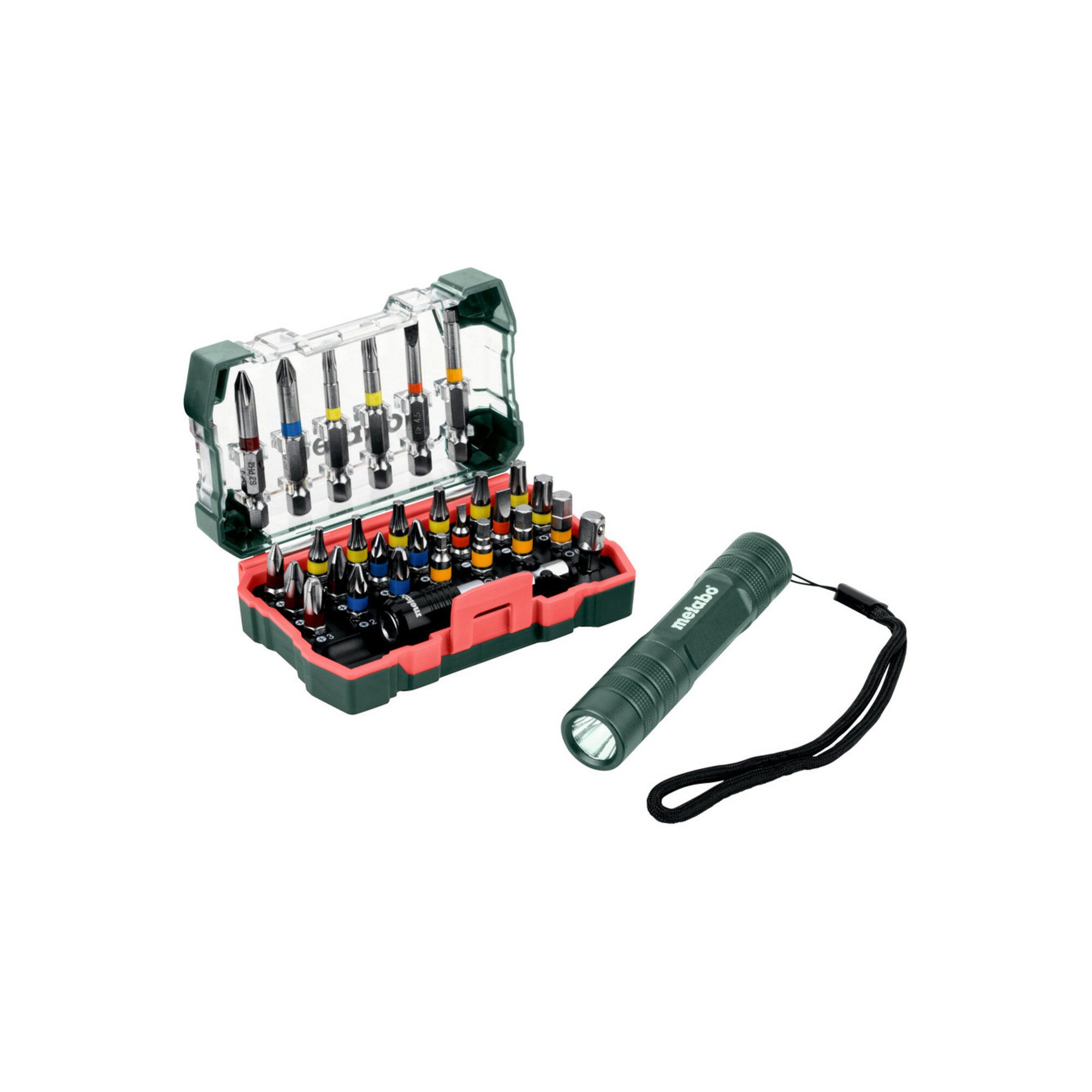metabo Bit-Set Metabo Bit-Box SP, 29-teilig + Mini Flash light