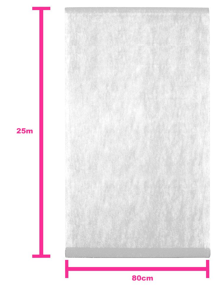 CHAKS Kostüm Hochzeitsvlies Weiß Rolle 80 cm x 25 m