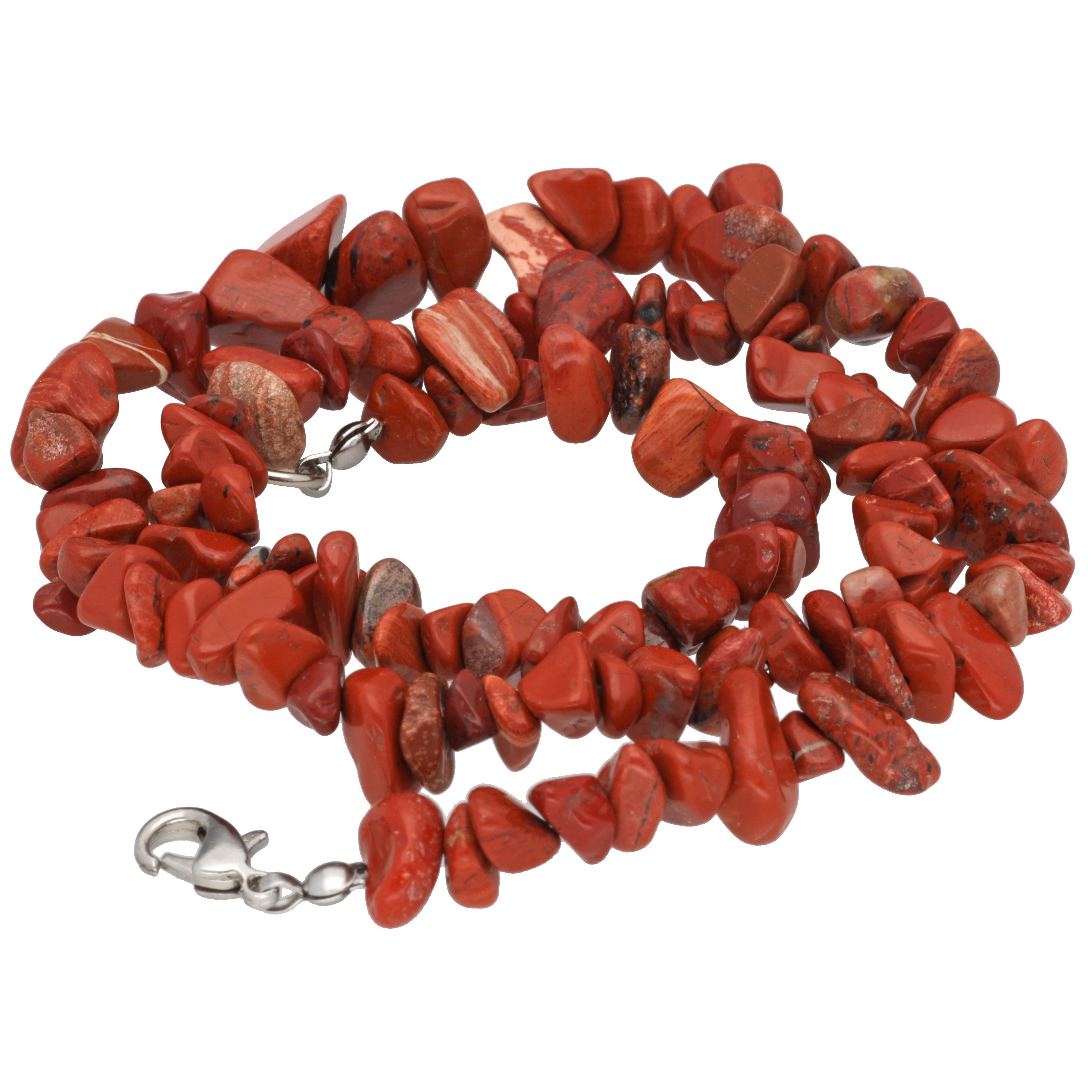 Lebensquelle Plus Kette ohne Anhänger Jaspis, rot Splitterkette, 45 cm + Verschluss