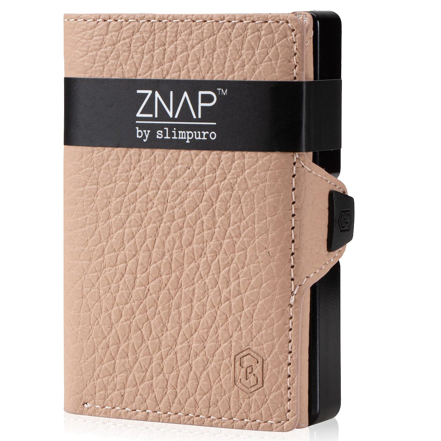 Slimpuro Geldbörse ZNAP 8 (1 x Slim Wallet,1 x Münzfach,1 x RFID-Shield Karte), Leder Portemonnaie klein Damen Herren Geldbeutel Unisex Brieftasche – Bild 2 von 5