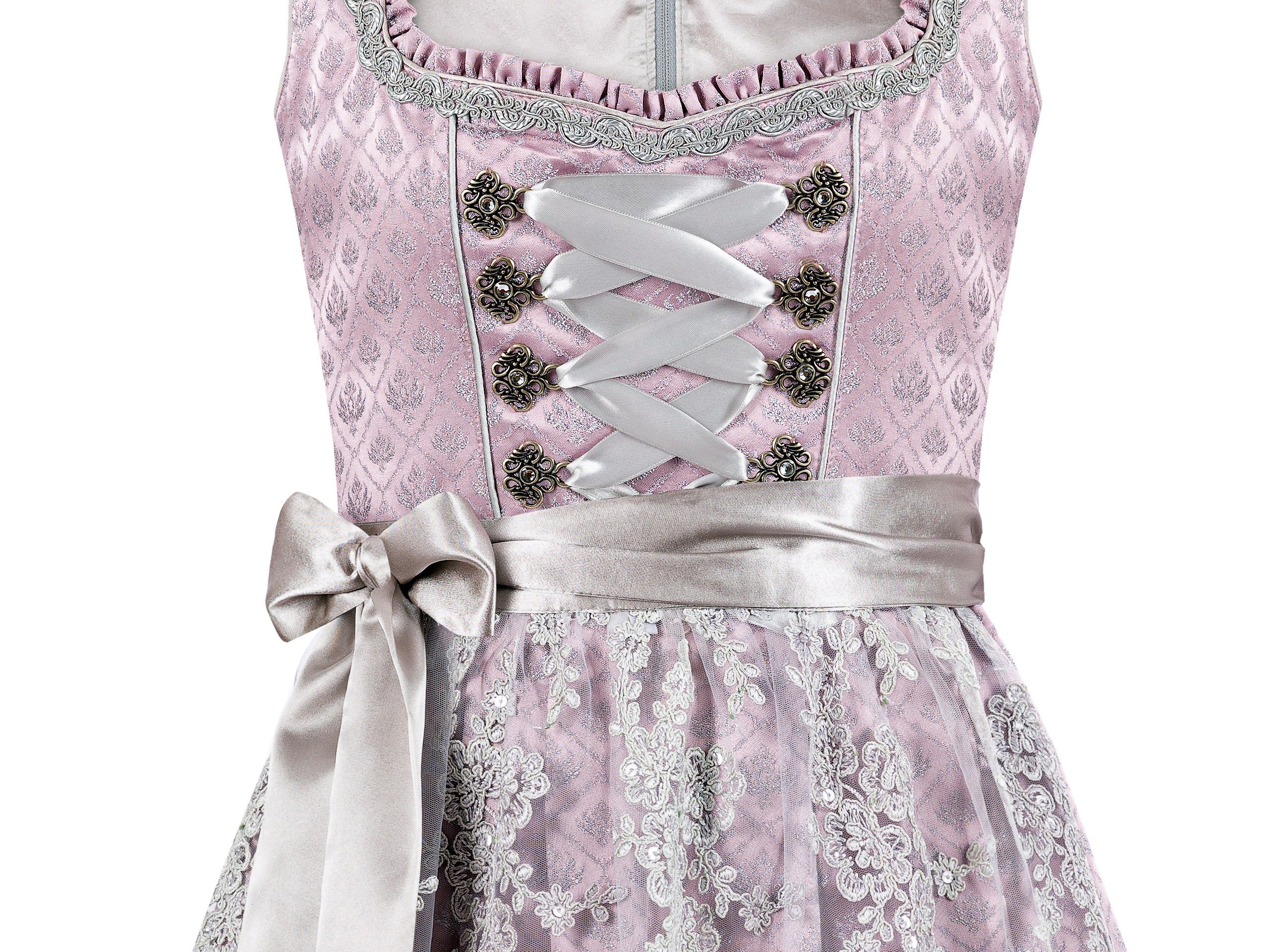 Trachten24.de Dirndl Midi Dirndl Lina rosa günstig online kaufen