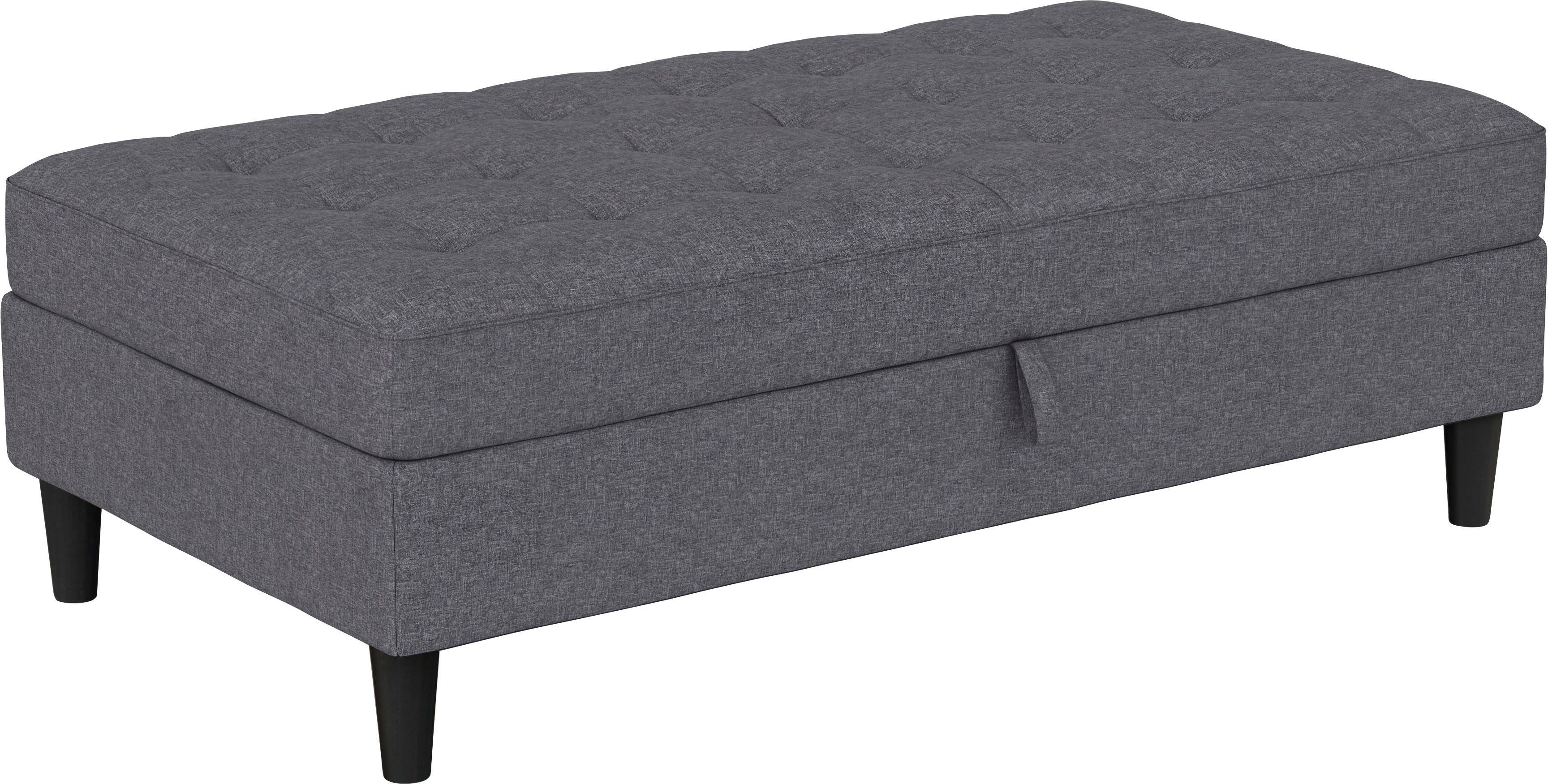 Dorel Home Stauraumhocker Presley, Polsterhocker mit Stauraum, frei im Raum stellbar, Sitzhöhe 43 cm