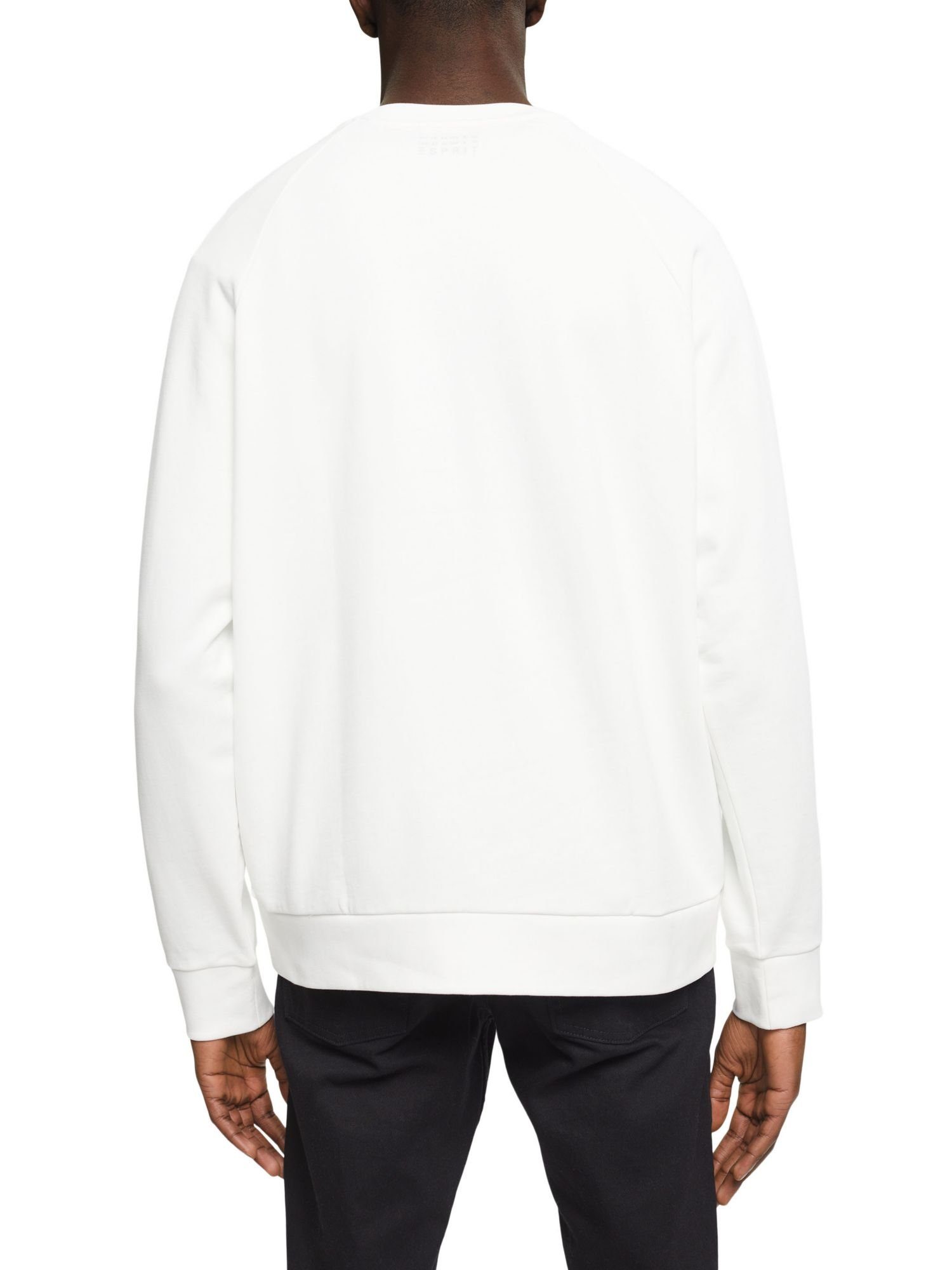 Esprit Collection WHITE Fit OFF Sweatshirt Sweatshirt Relaxed (1-tlg) Baumwolle im aus