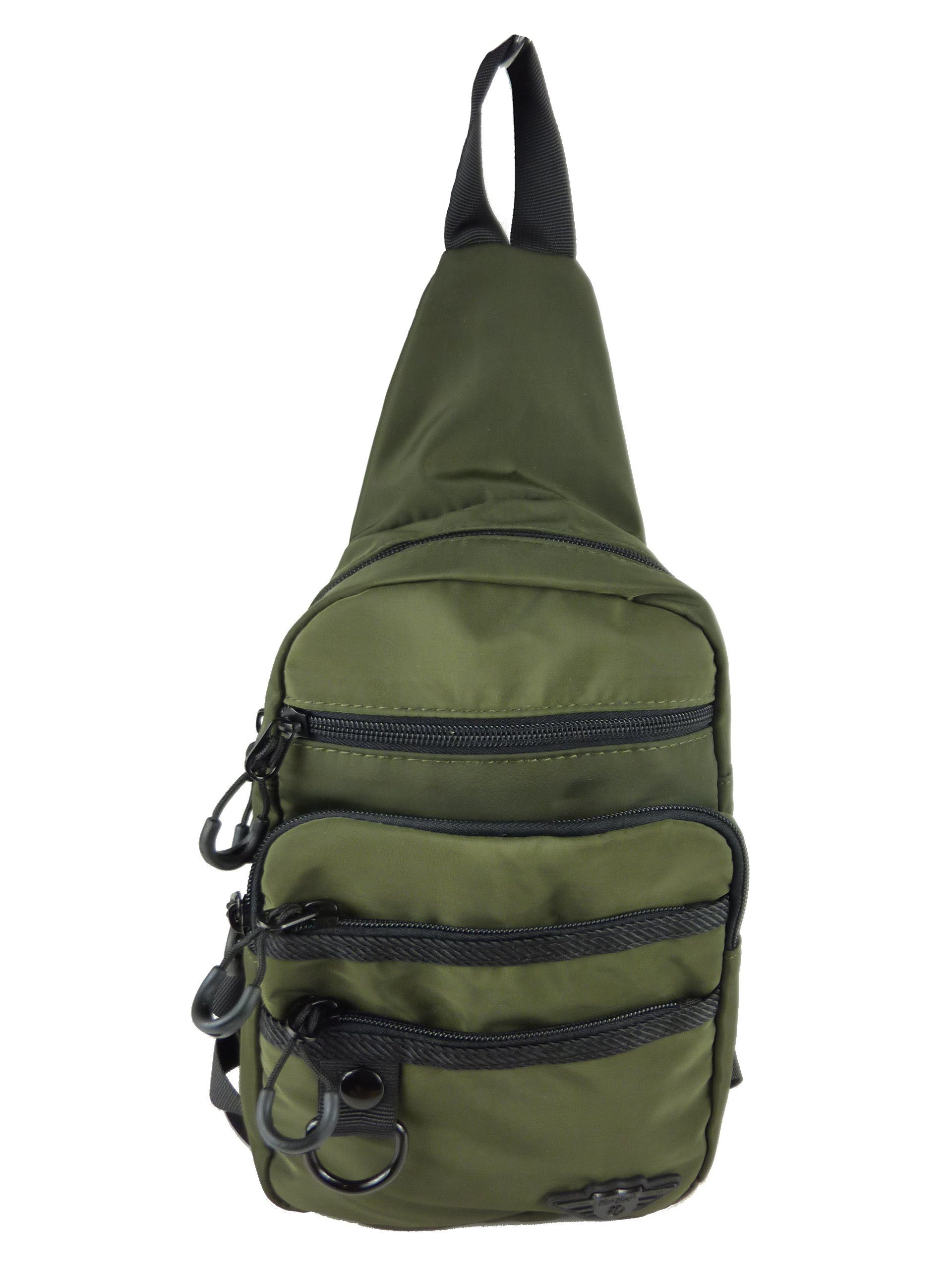 Taschen4life Minirucksack kleiner Slingbag Schulterrucksack 7173, Umhängerucksack, Bauchtasche uni, Rucksack mit Innenfutter