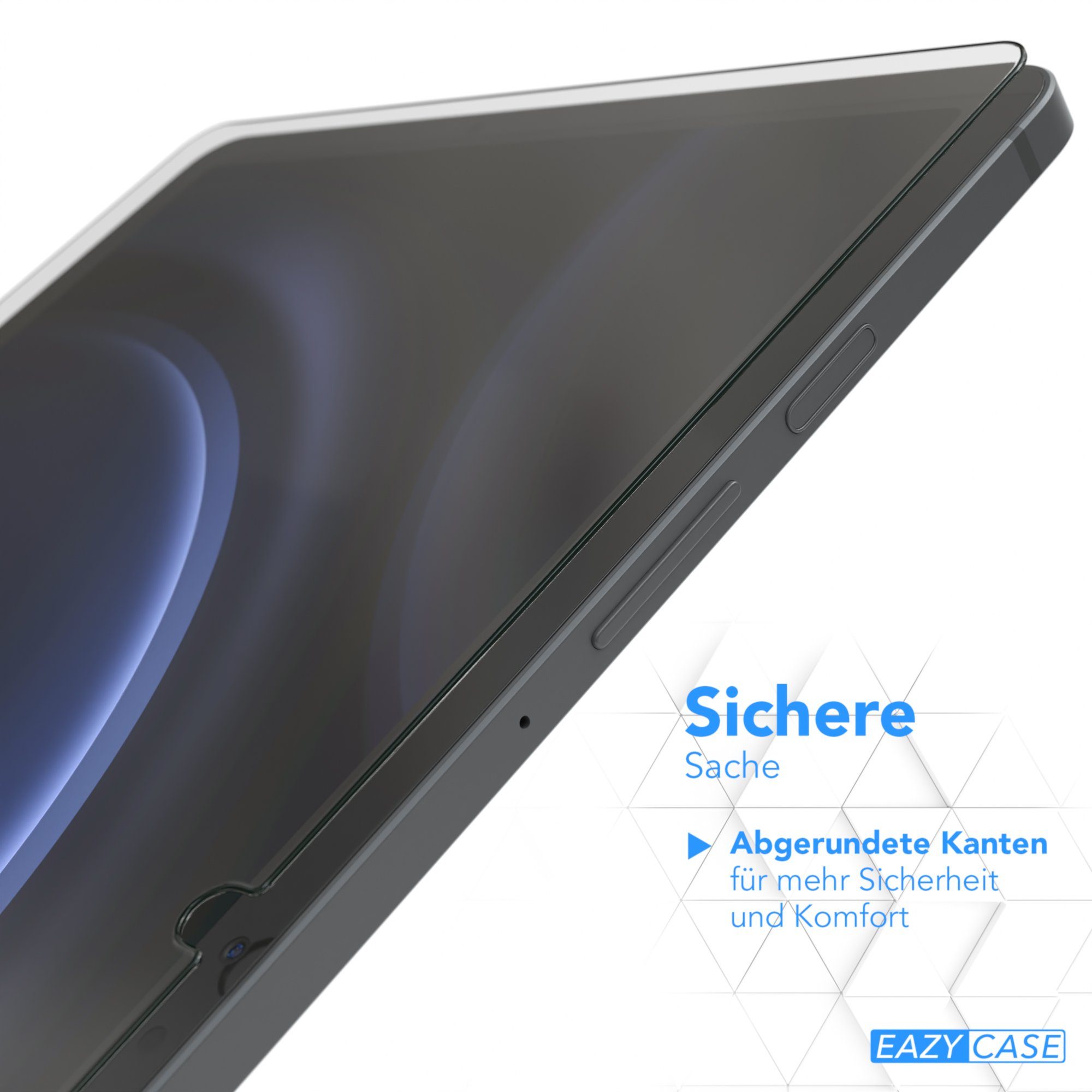EAZY CASE Displayschutzglas Samsung Galaxy Tab S10 FE Glass Screen Protector, 10,9 Zoll Panzerglas Displayfolie Tabletschutz Glasfolie Kratzschutz