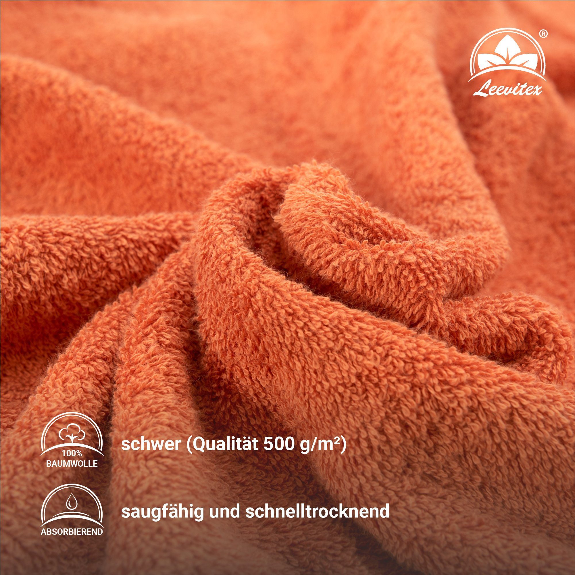 leevitex® Handtuch Frottee 4er Set, 50 günstig online kaufen