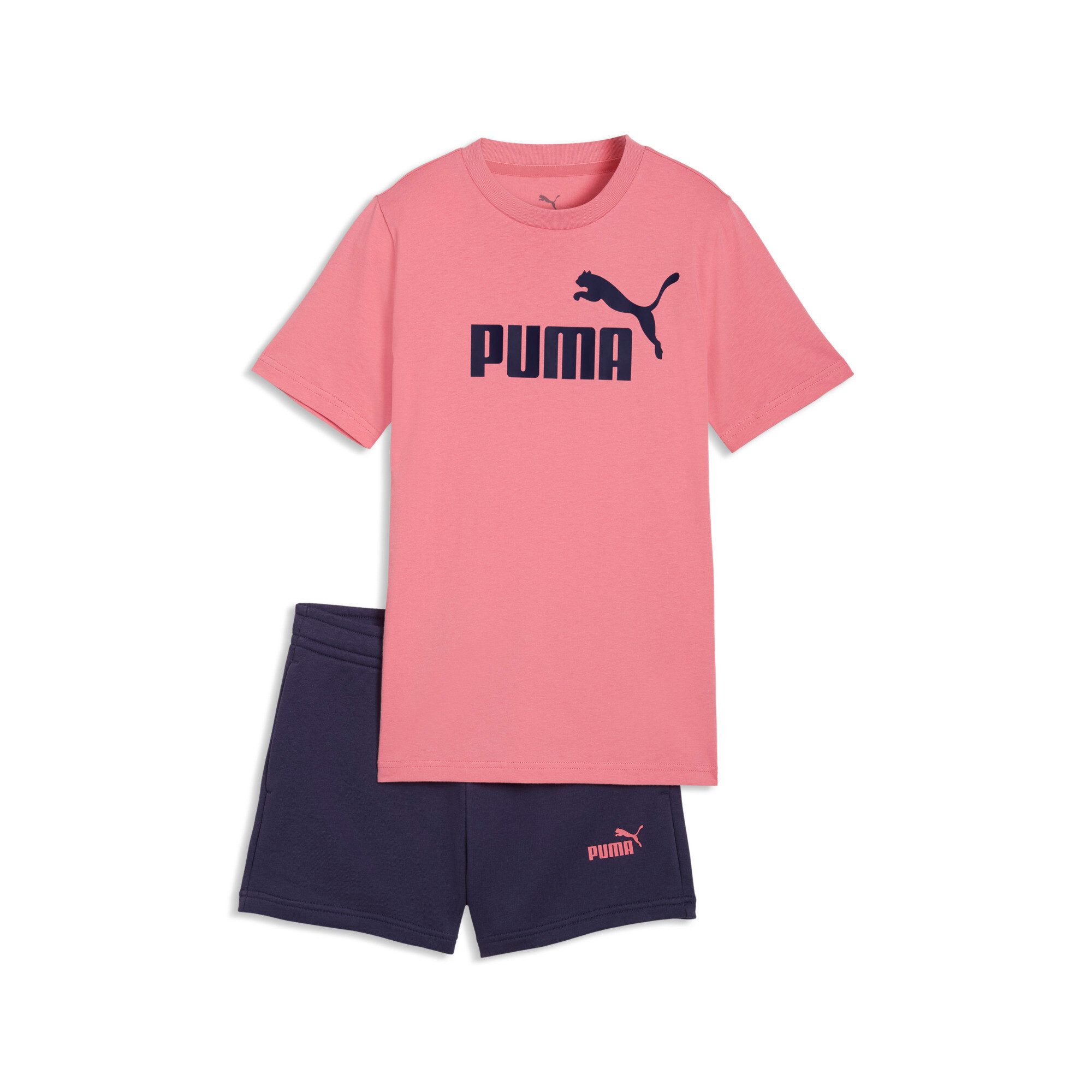 PUMA Trainingsanzug ESS NO.1 LOGO TEE AND SHORTS SET G (2-tlg), aus Baumwolle, mit elastischem Bund und innenliegendem Kordelzug