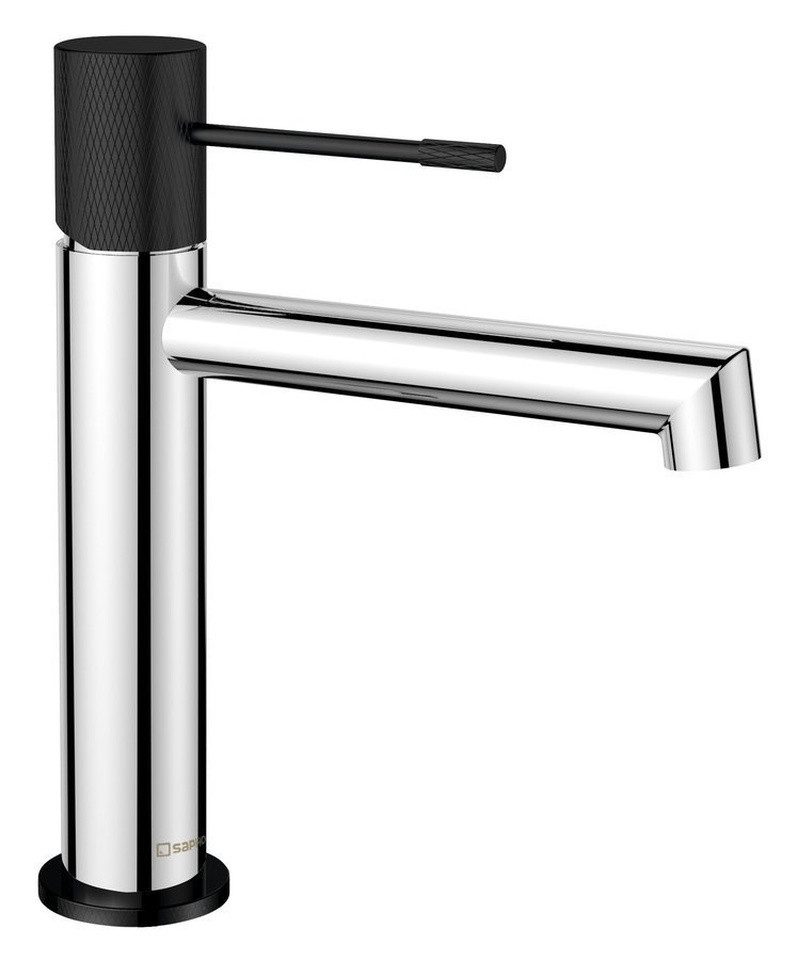Sapho Waschtischarmatur SOLARIS Waschtischarmatur, Chrom/schwarz matt Sapho-WD002CB-SET