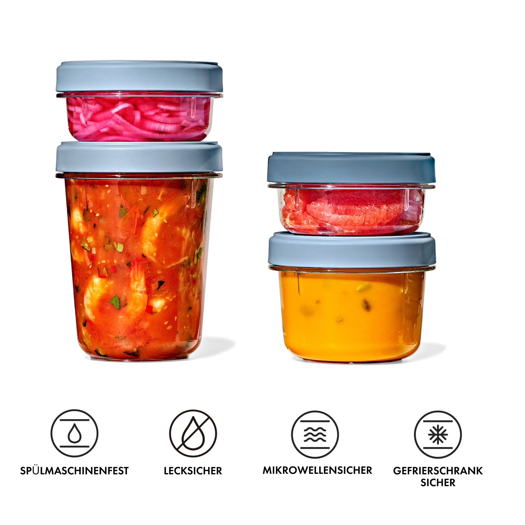 OXO Good Grips Aufbewahrungssystem OXO Twist & Stack Behälter – 350ml – 2er Set, Kunststoff, (2-tlg), ideal für Meal Prep