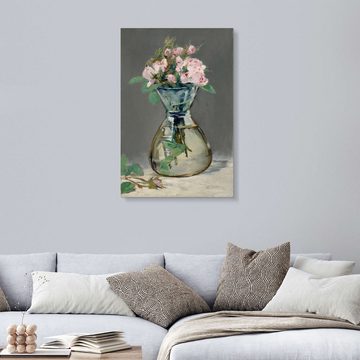 Posterlounge Alu-Dibond-Druck Édouard Manet, Rosen in einer Vase, Malerei