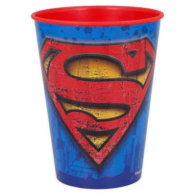 Superman Kinderbecher, Kunststoff, 5er Kinderset Mehrweg-Kunststoffbecher 260ml