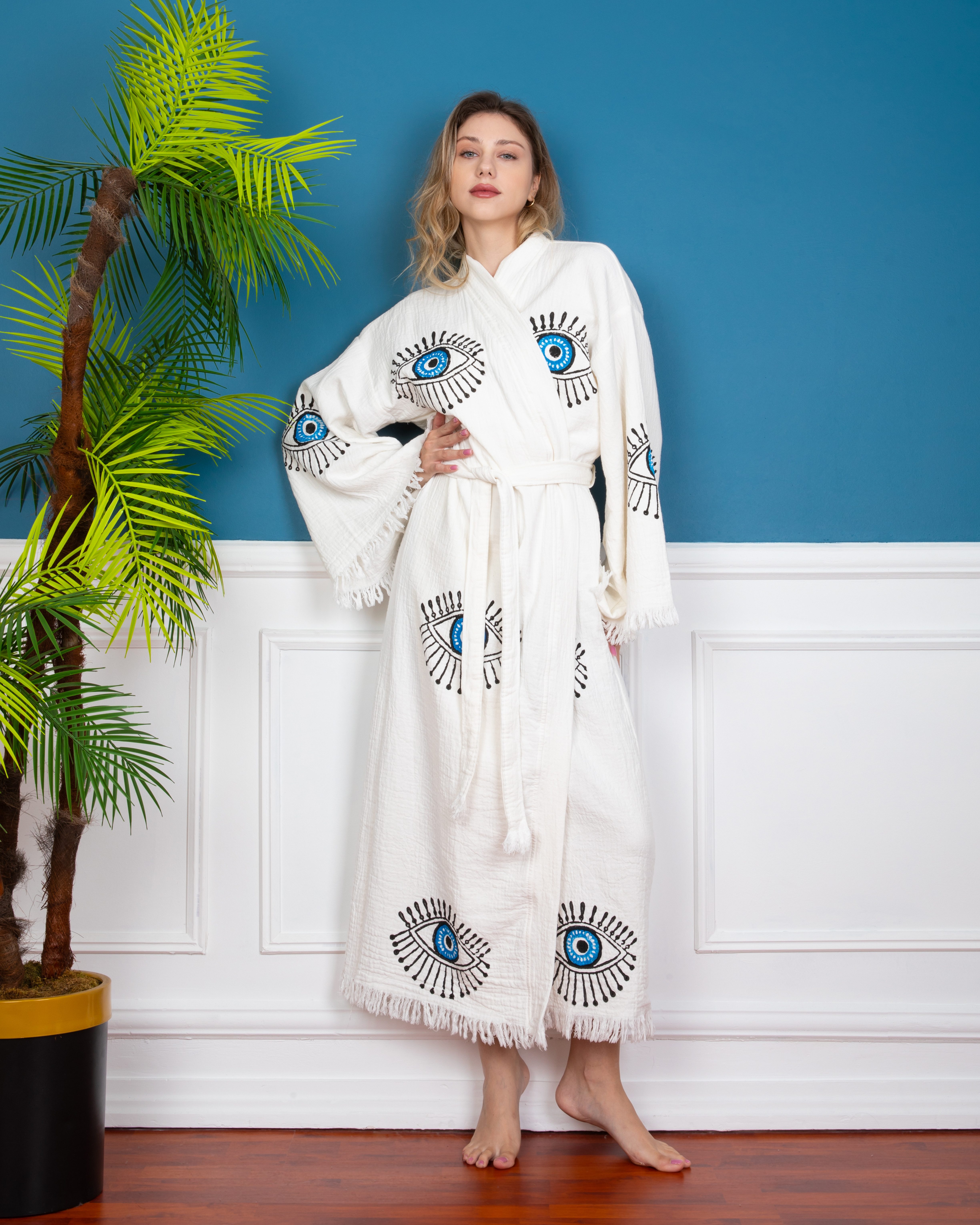 Seyila Home Damenbademantel Morgenmantel / Bademantel/ günstig online kaufen