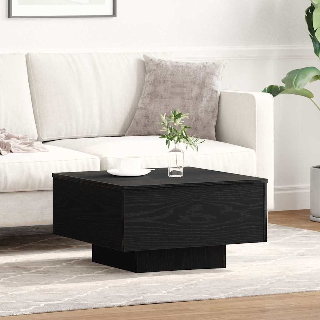 furnicato Couchtisch Moderner 55 x 55 x 31 cm in Schwarz Eichen-Optik (1-St), Stabiler Wohnzimmertisch mit glatter Oberfläche für das Wohnzimmer