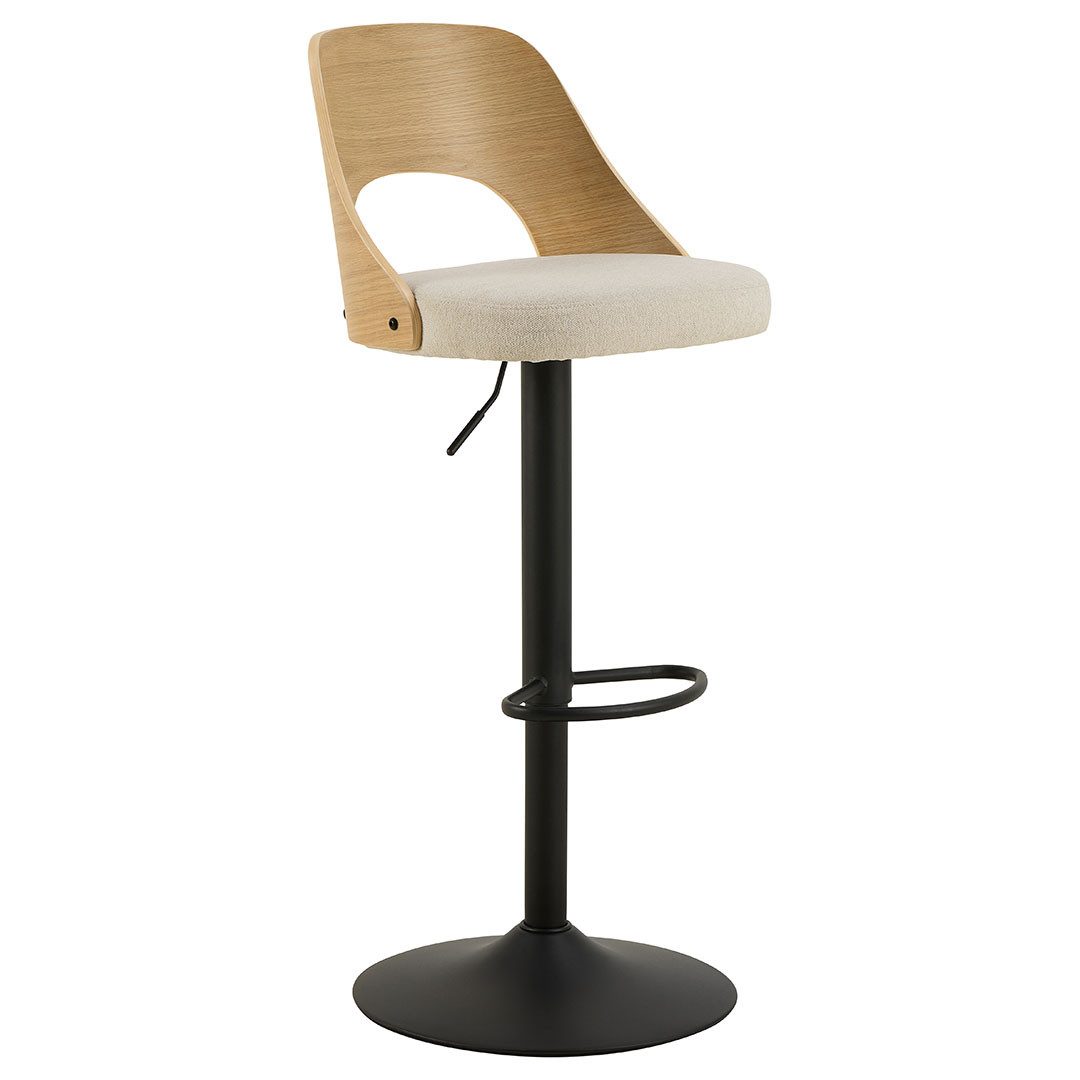 Barhocker 2er Set Lucy Barhocker Stoff beige.