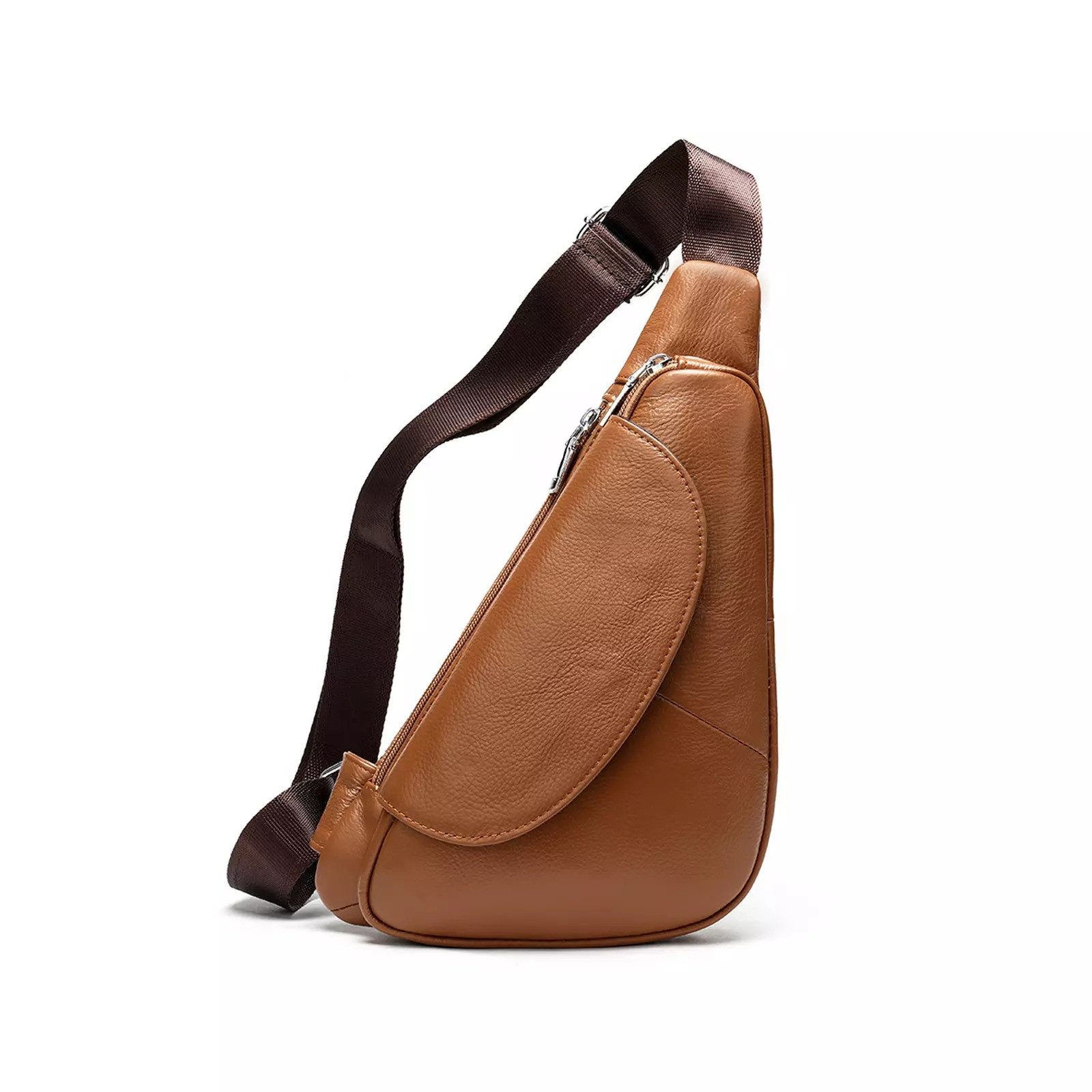 YUBRO-STUDIO Messenger Bag Herren Leder Brusttasche günstig online kaufen