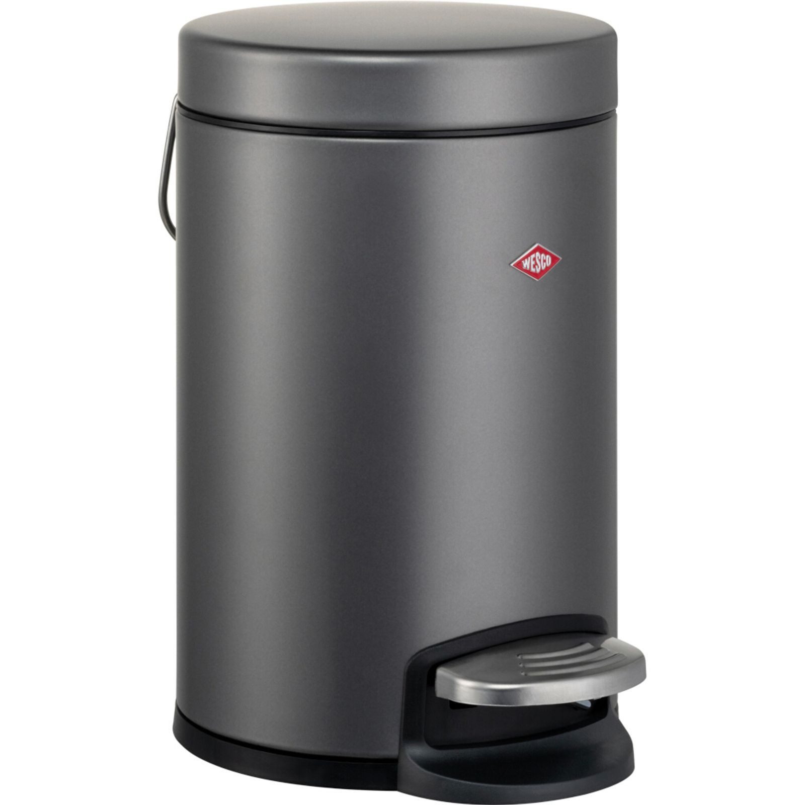 WESCO Mülleimer Kosmetikeimer Treteimer Mülleimer Abfalleimer graphit-matt 3 l