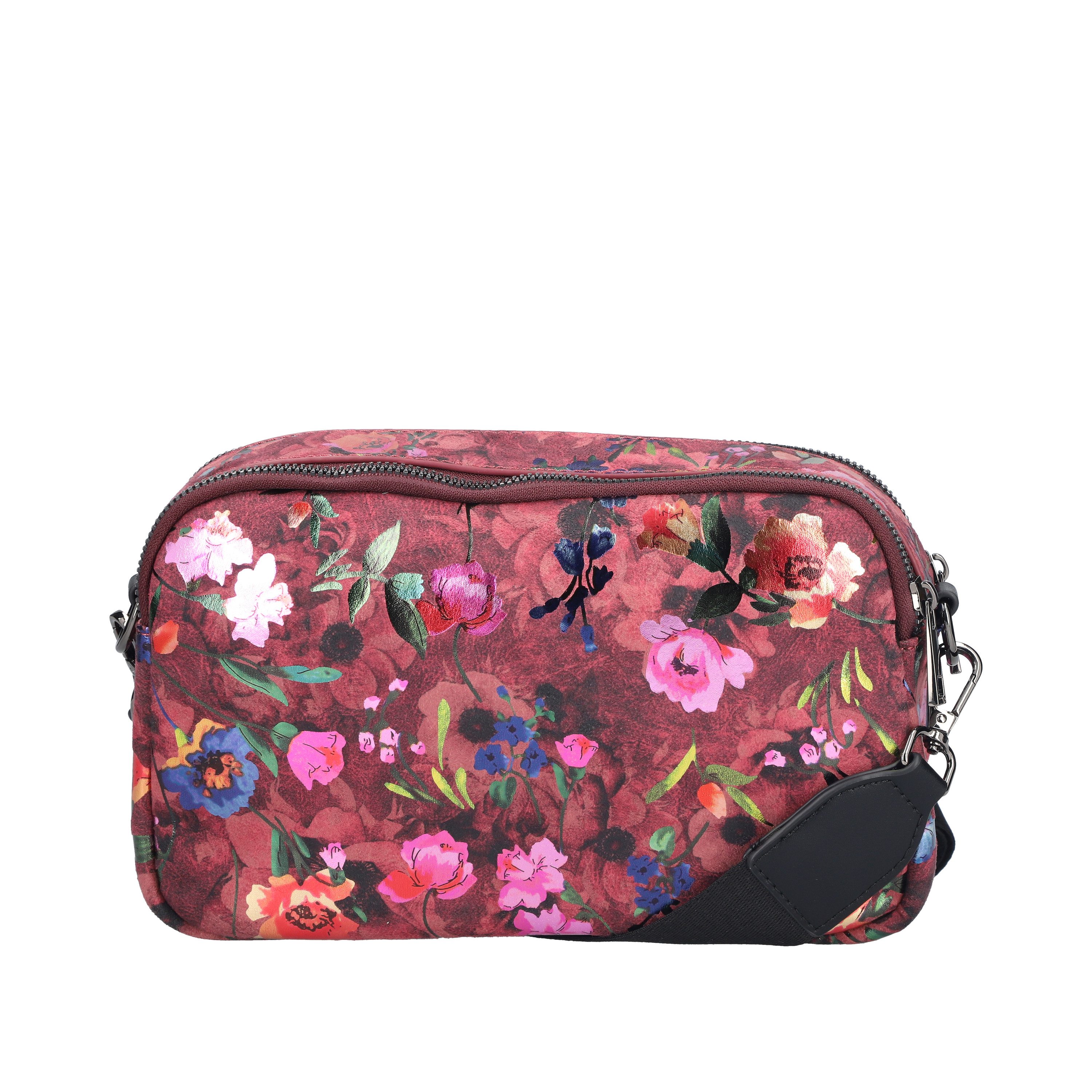 Rieker Umhängetasche, Damen Schultertasche, Handtasche mit zwei Reißverschlüssen
