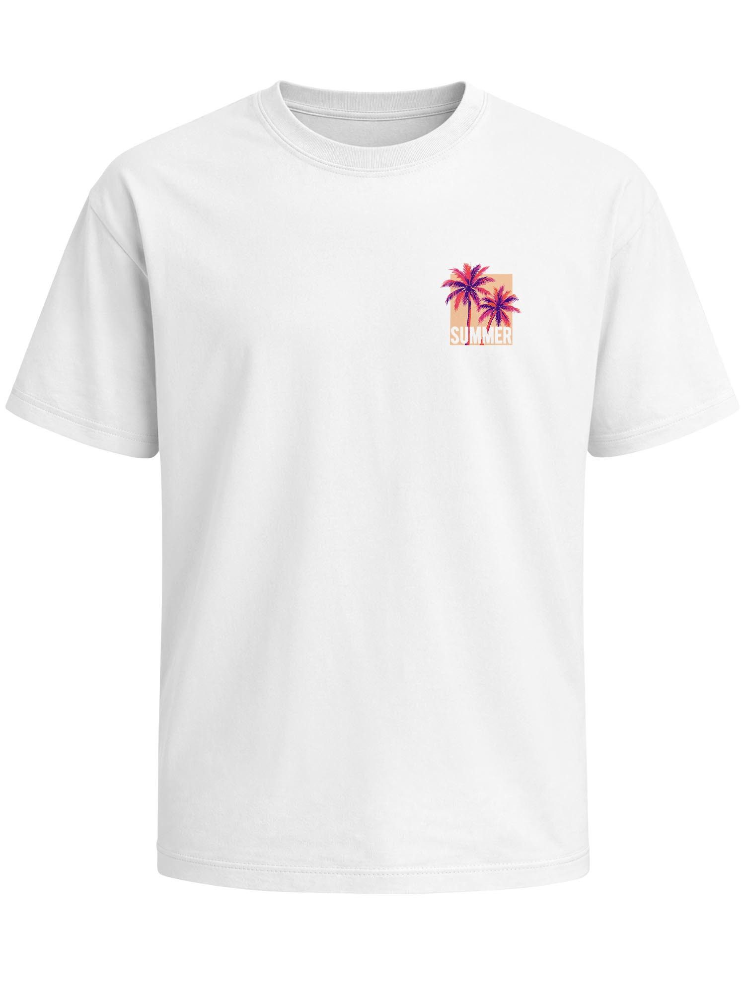 Neverless Oversize-Shirt Herren T-Shirt - Design Palms Summer - Oversized Relaxed Fit mit Print