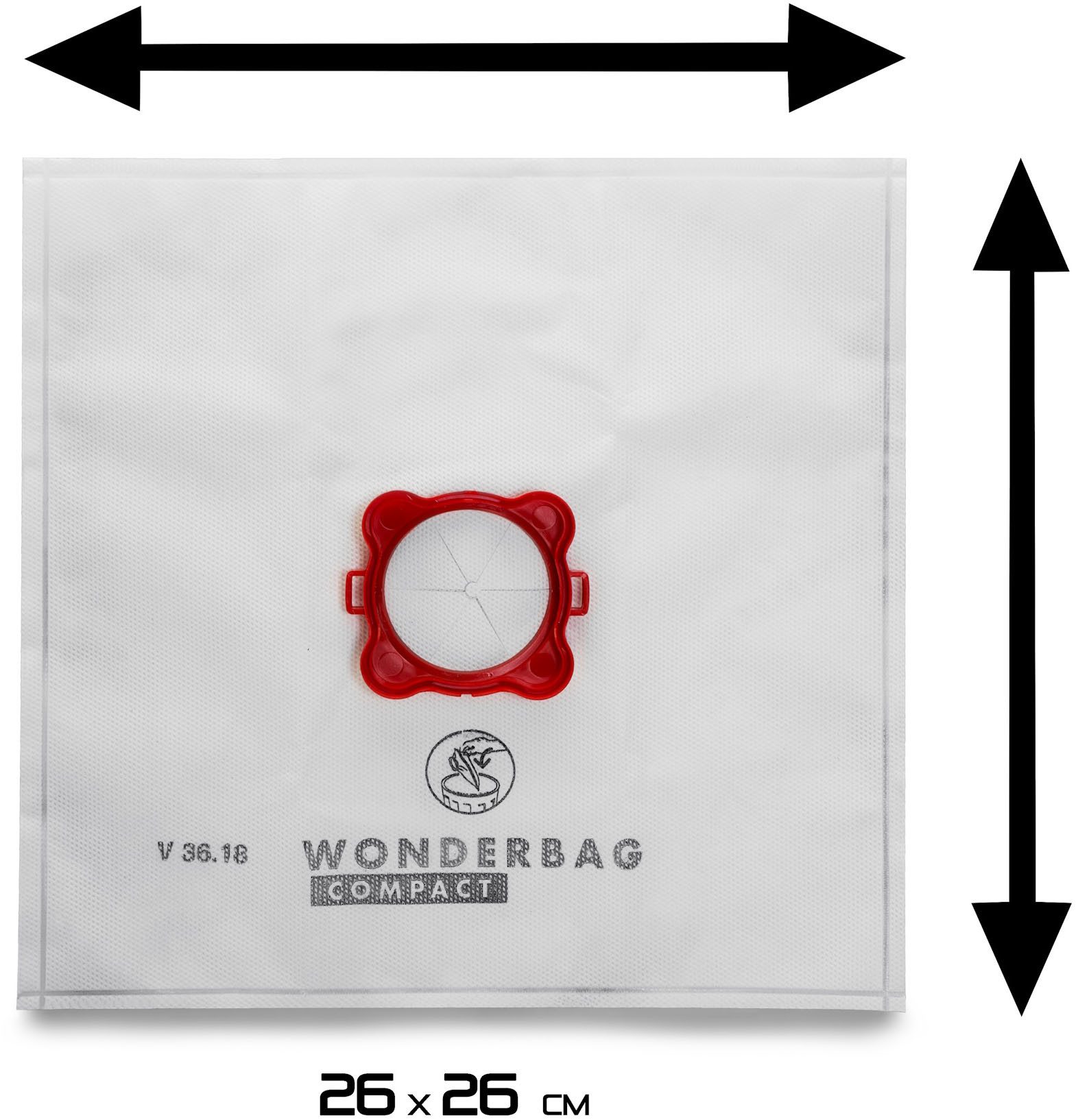 Rowenta Staubsaugerbeutel Wonderbag Compact WB3051, 3-lagig mit reißfester Gewebestruktur