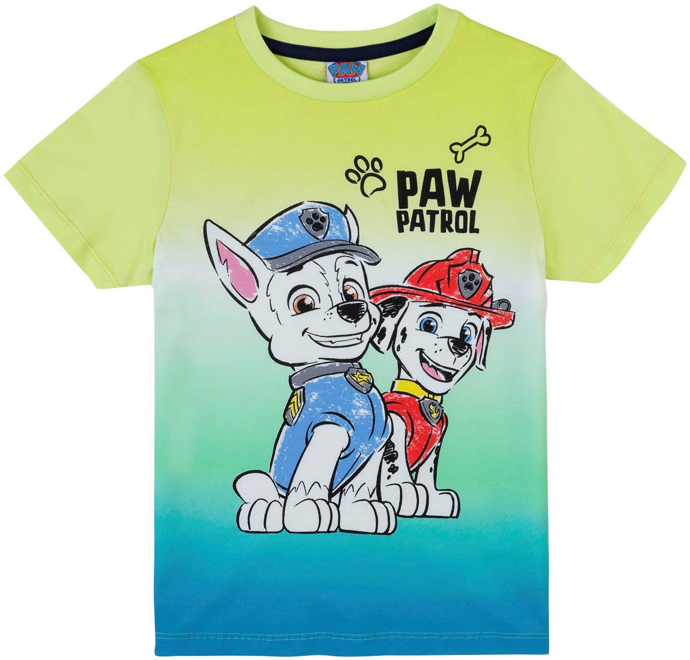 PAW PATROL Kurzarmshirt mit großem Frontmotiv