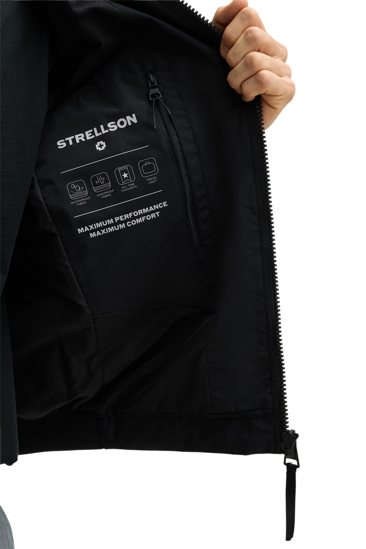 Strellson Windbreaker Windbreakerjacke Lucca (wind- und wasserfest) schwarz Herren