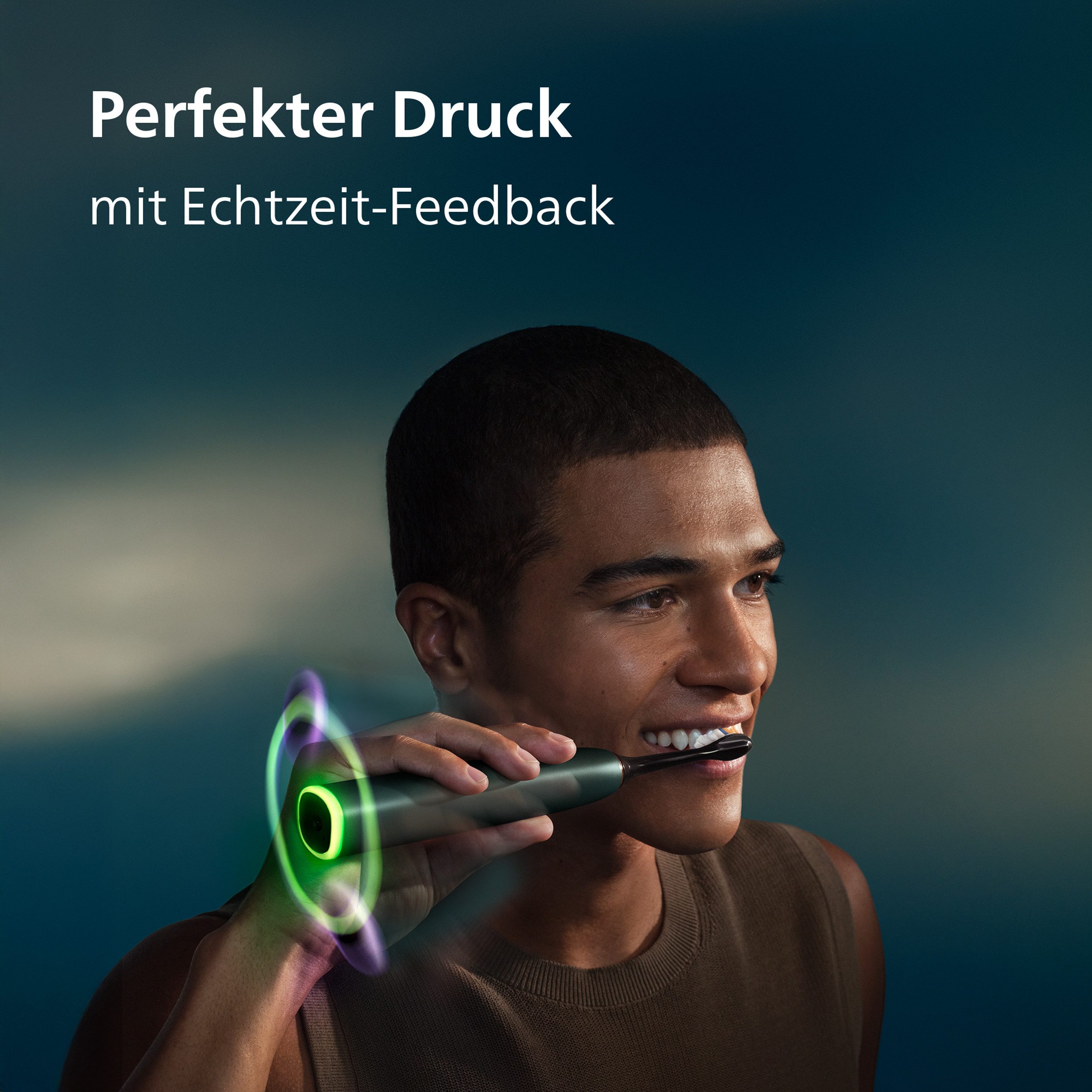 Philips Sonicare Elektrische Zahnbürste DiamondClean 9000 HX9213, Aufsteckbürsten: 1 St., mit Smart-Sensoren und 7 Putzprogrammen, inkl. Reiseladeetui – Bild 3 von 5