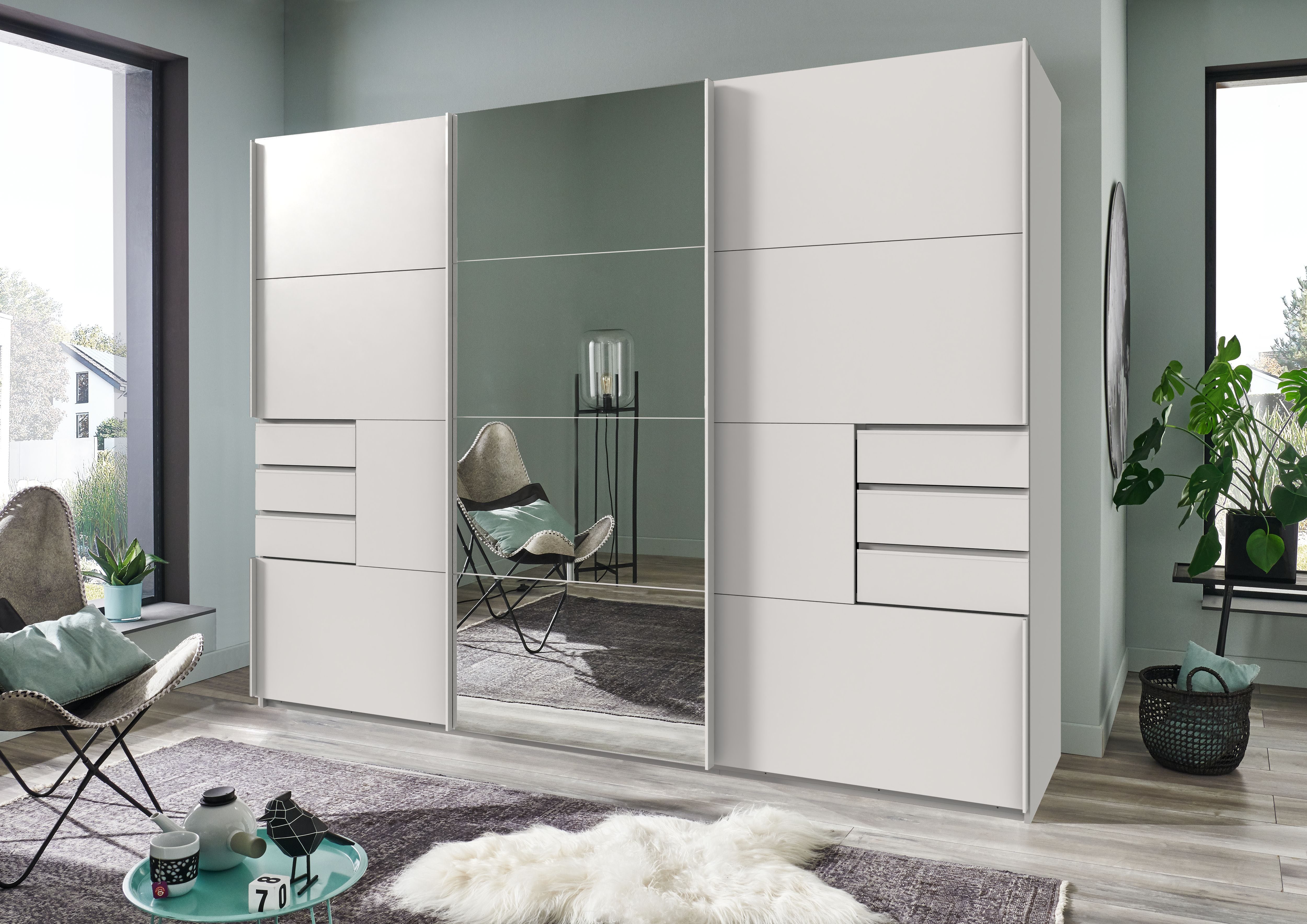 Wimex Schwebetürenschrank Saigon mit Spiegeltür, 3 Türen, 270cm breit