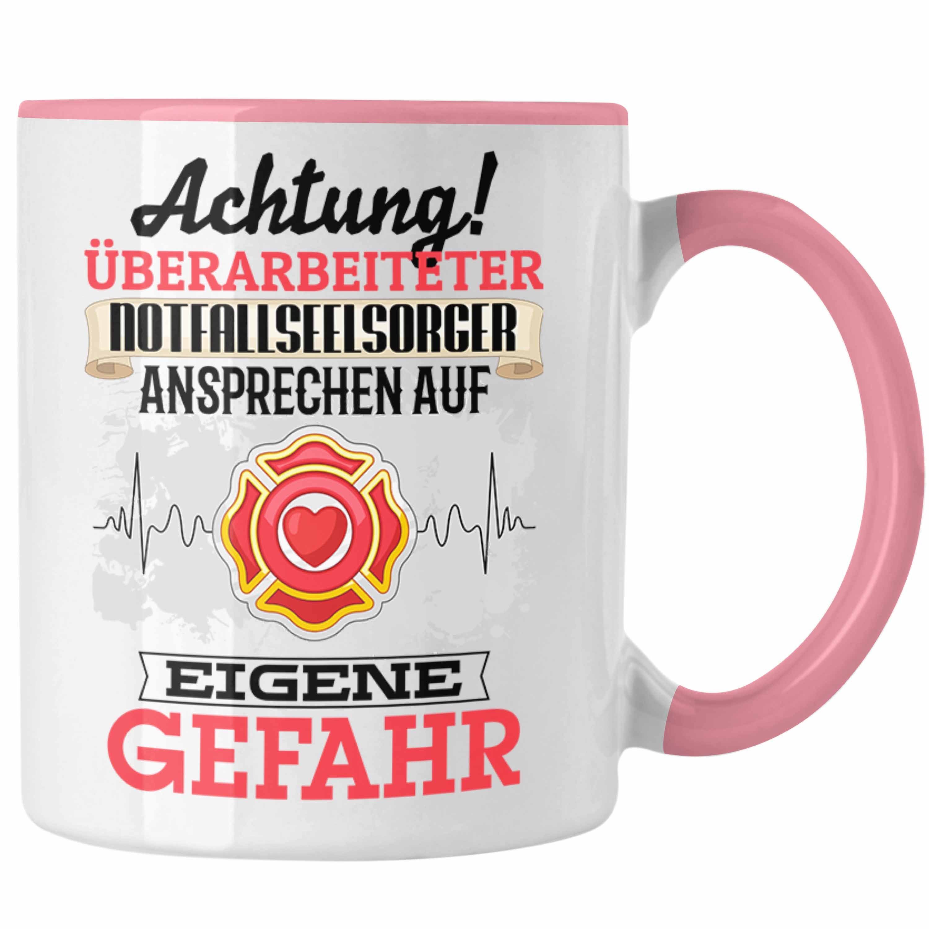 Spruch Trendation Geschenkidee Tasse Kaffeebe Rosa Tasse Notfallseelsorger Lustiger Geschenk