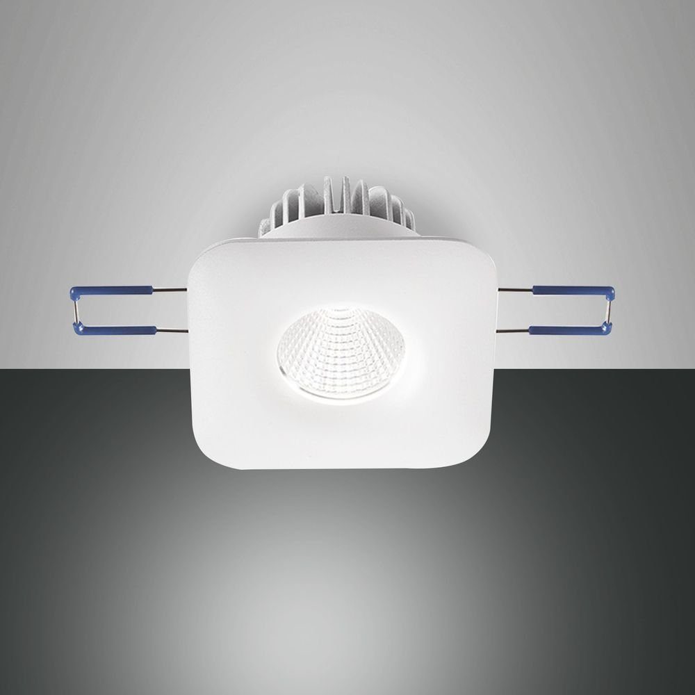 click-licht LED Einbauleuchte LED Spot Set Sigma in transparent und weiß 7W 800lm quadratisch, keine Angabe, Leuchtmittel enthalten: Ja, fest verbaut, LED, warmweiss, Einbaustrahler, Einbauleuchte