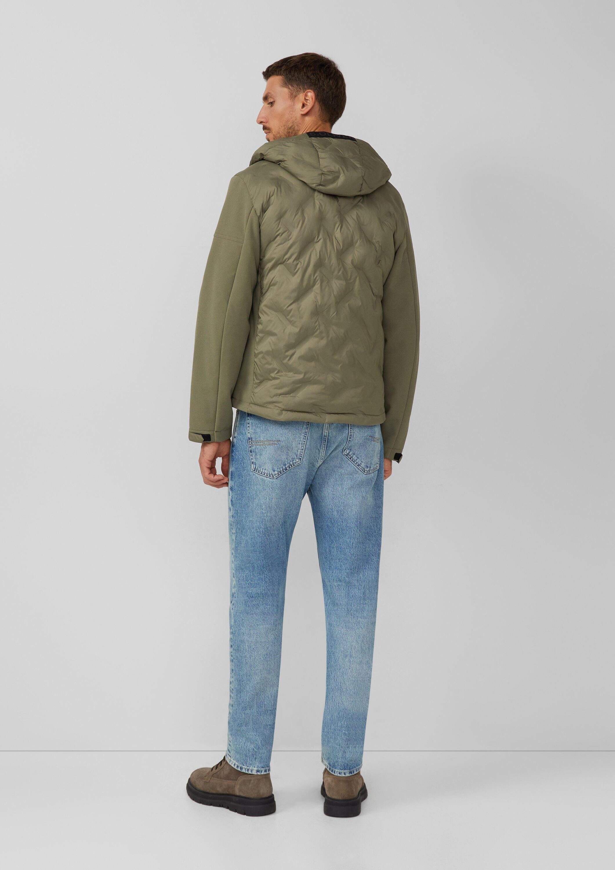 s.Oliver Funktionsjacke Outdoor-Jacke Hybrid-Jacke mit sportiven Details und Kapuze