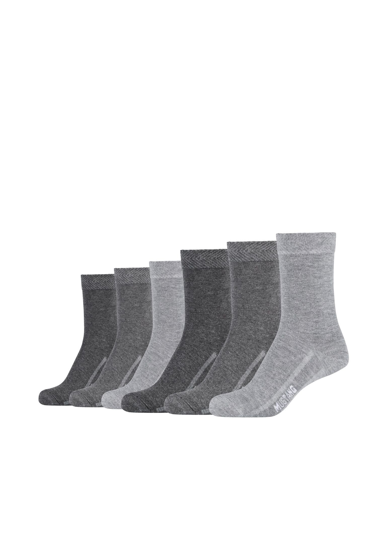 MUSTANG Socken Socken 6er Pack fog mix