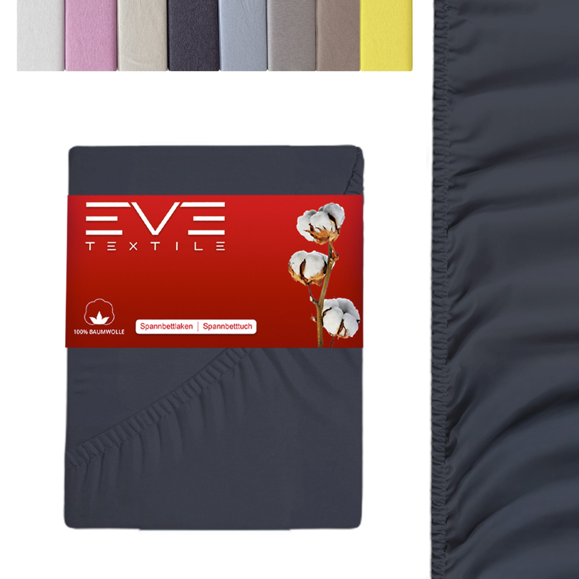 Eve Textile GmbH Spannbettlaken Spannbetttuch Bettlaken Spannlaken Spannbez günstig online kaufen