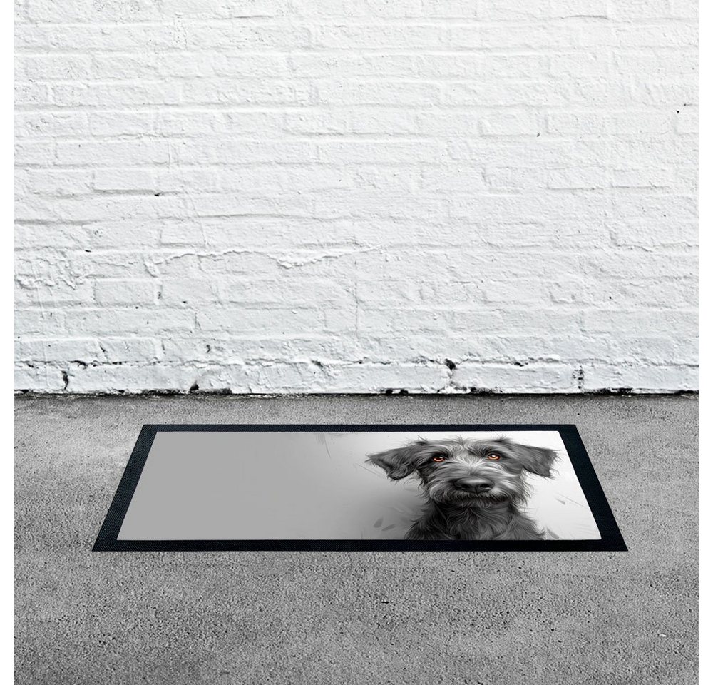 Thumbnail - Cadouri Napfunterlage IRISCHER WOLFSHUND, Schmutzmatte, Fressnapfunterlage für Hunde, 1-St., Bodenmatte aus Polyester mi...